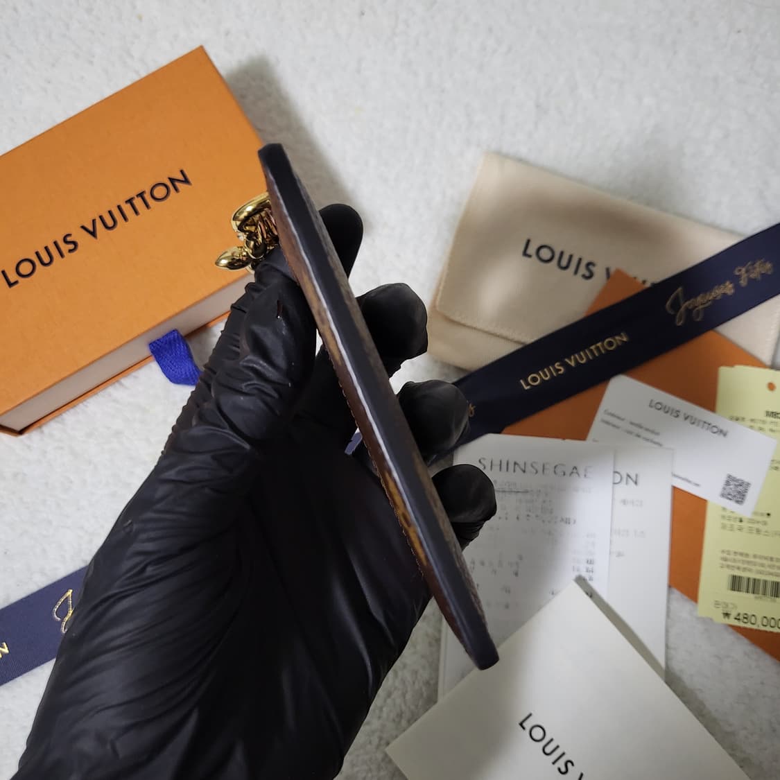 [영수증/새상품급] 루이비통 모노그램 LV 참 카드홀더 카드지갑  상품이미지6