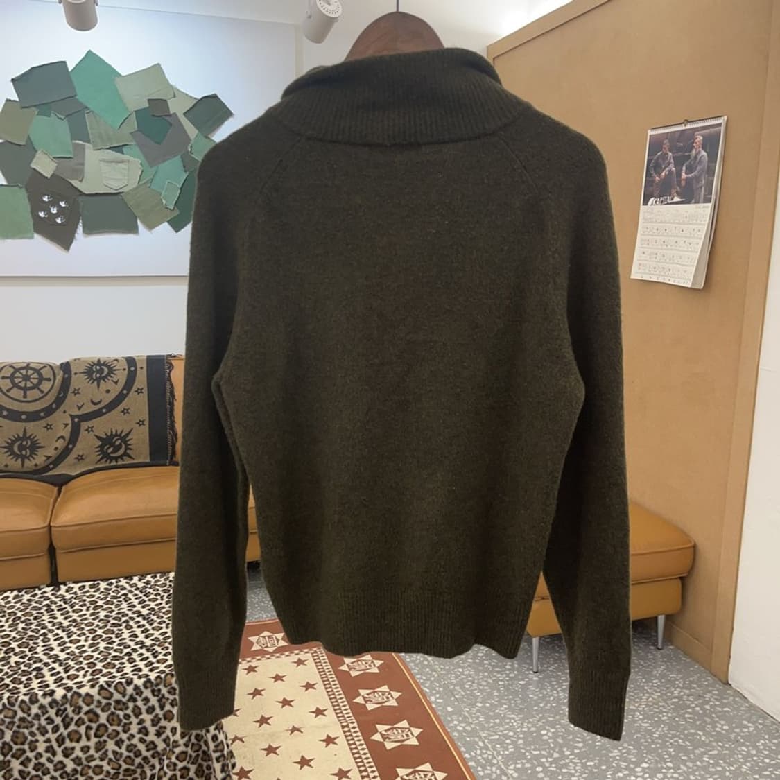 유니클로 X JW앤더슨 수플레얀 반집업 울혼방 니트 S C08881 상품이미지4