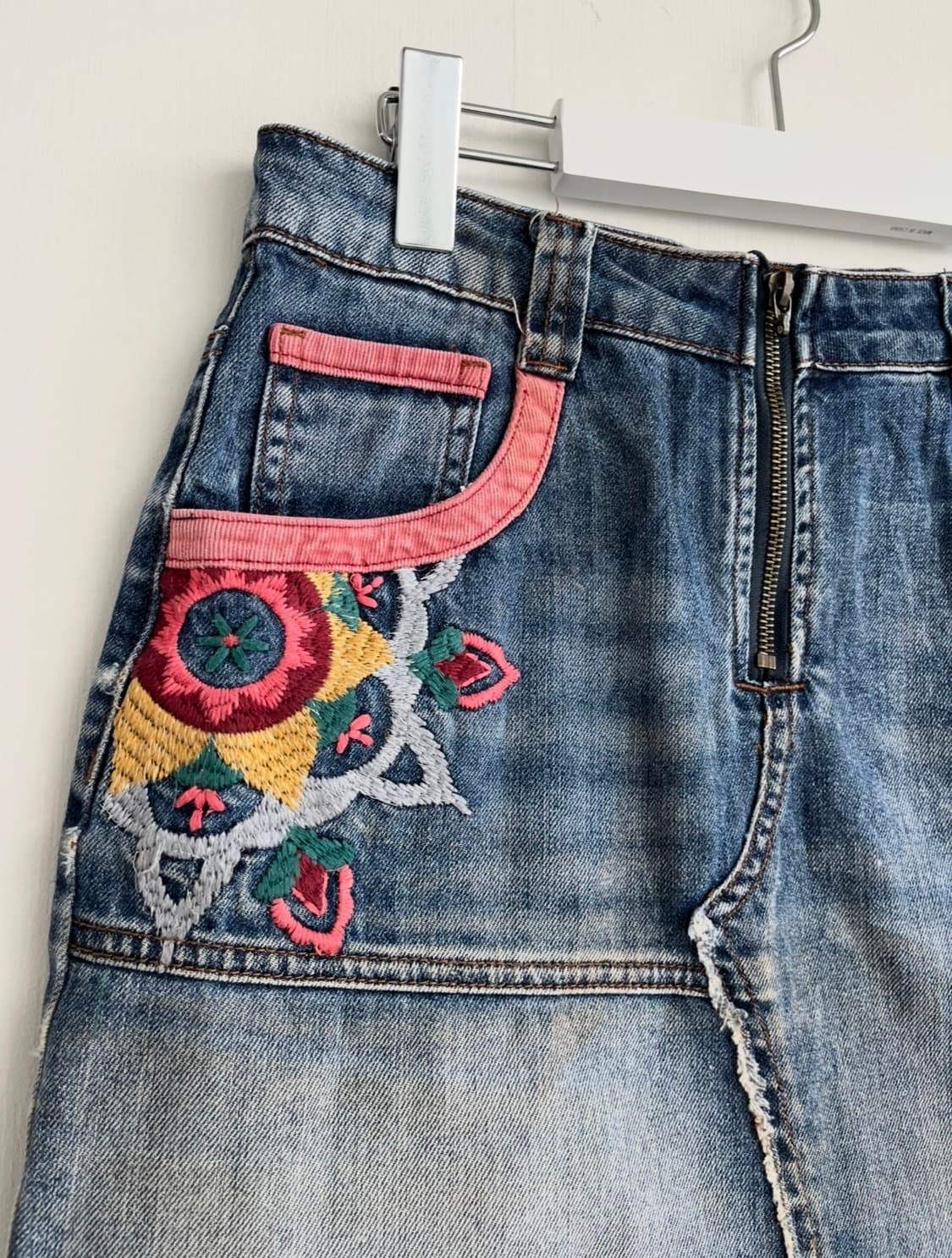 Desigual 데님 자수 스커트 상품이미지2