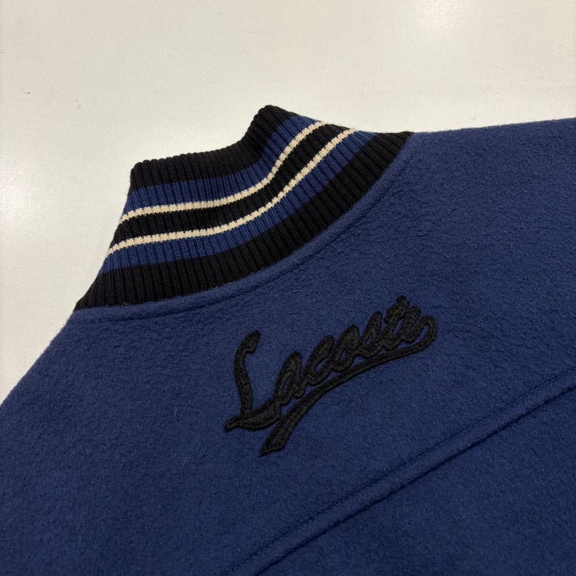 [100] 라코스테 양가죽 바시티 스타디움 자켓 블루/블랙 C219 상품이미지9
