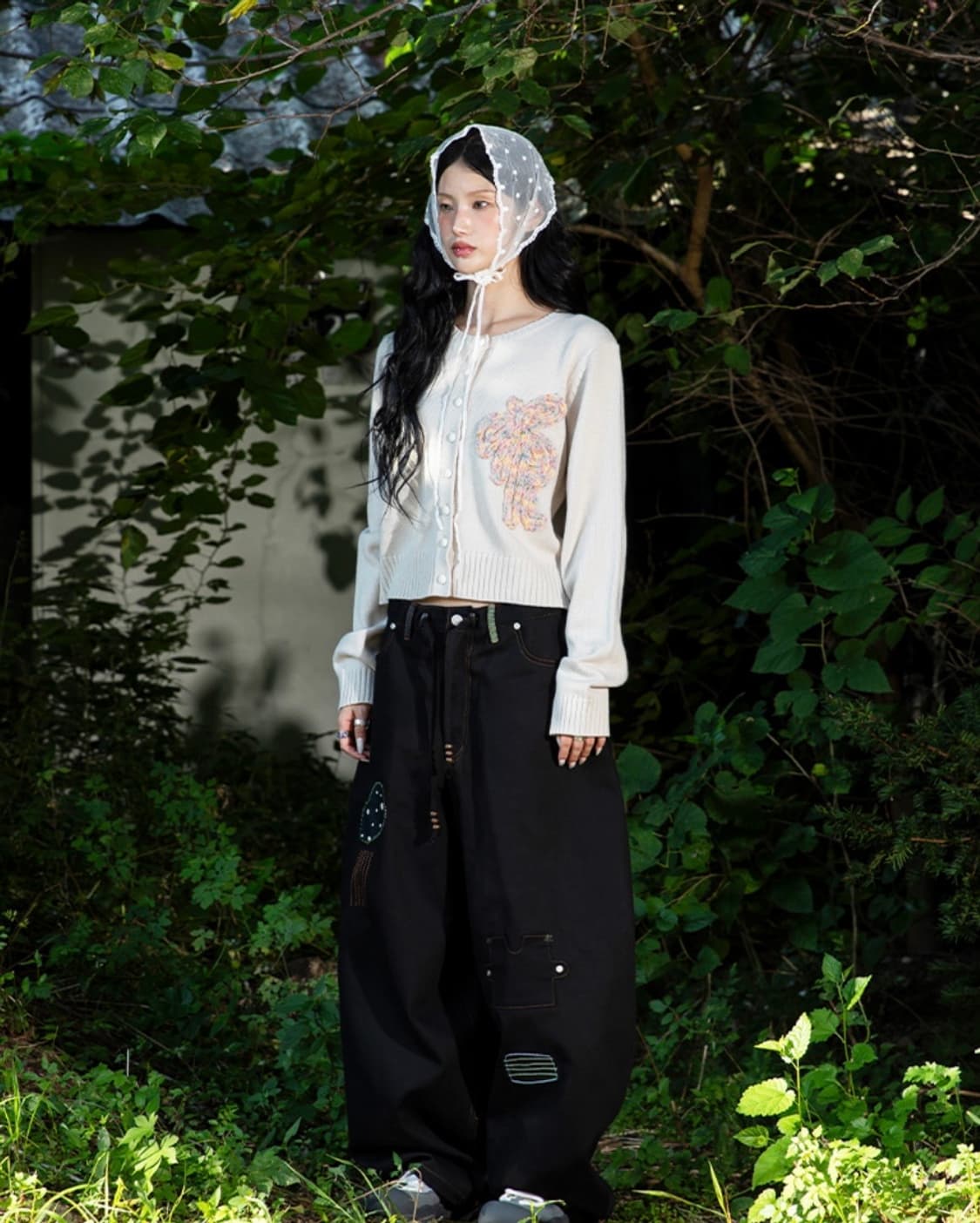 루나키후 오모이데 패치 코튼 벌룬 팬츠 상품이미지2