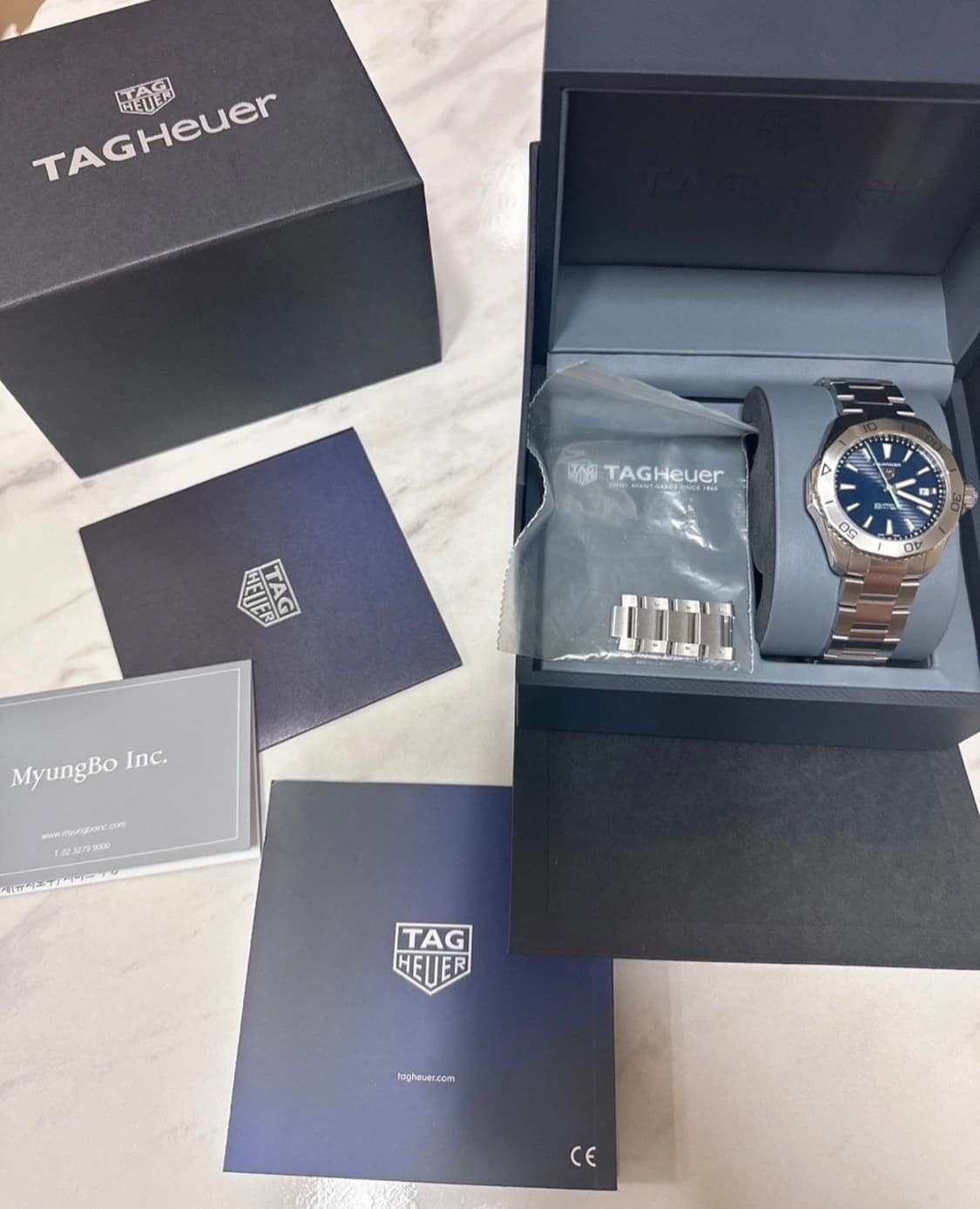 태그호이어 아쿠아레이서 쿼츠 솔라그래프 40mm 블루 상품이미지1