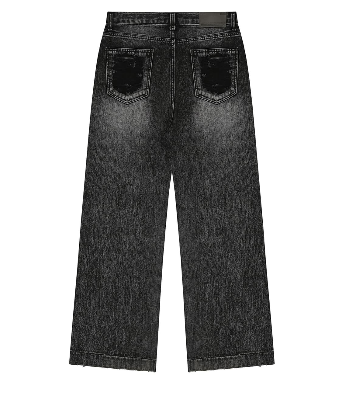보헤미안서울 Knee open Ripped Wide Jeans gray 상품이미지2