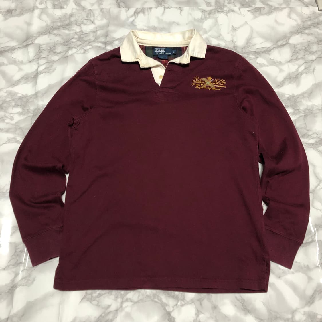 폴로 랄프로렌 뉴욕 카라티 티셔츠 버건디 상품이미지1