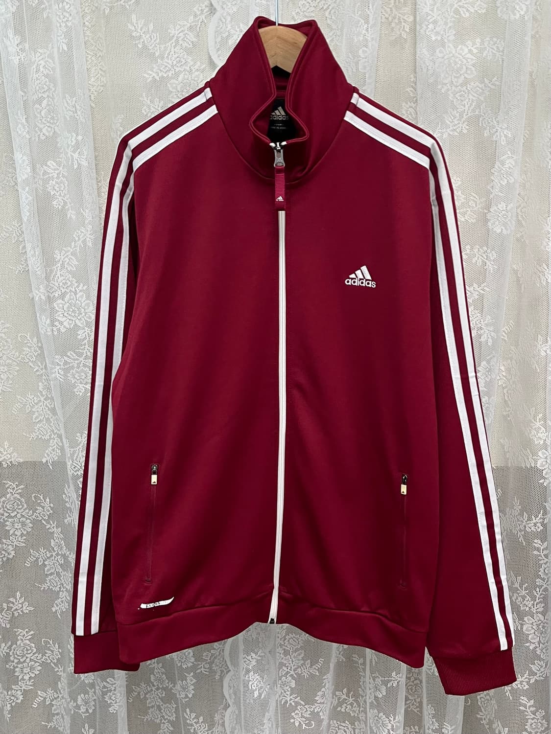 110)아디다스 대장 버건디 레드 져지 트레이닝 니트 트랙탑 상품이미지2