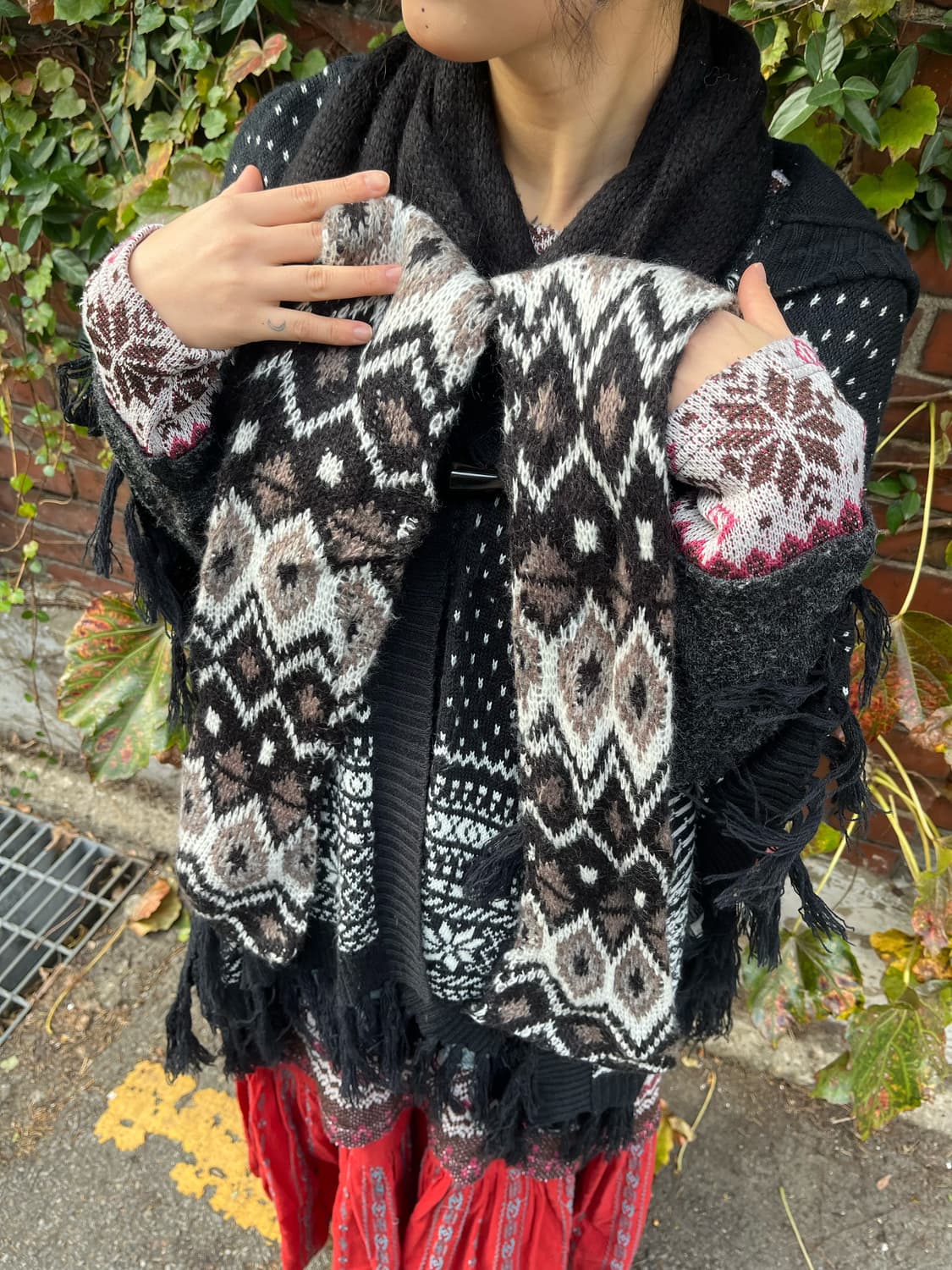 패턴 포인트 머플러 상품이미지2