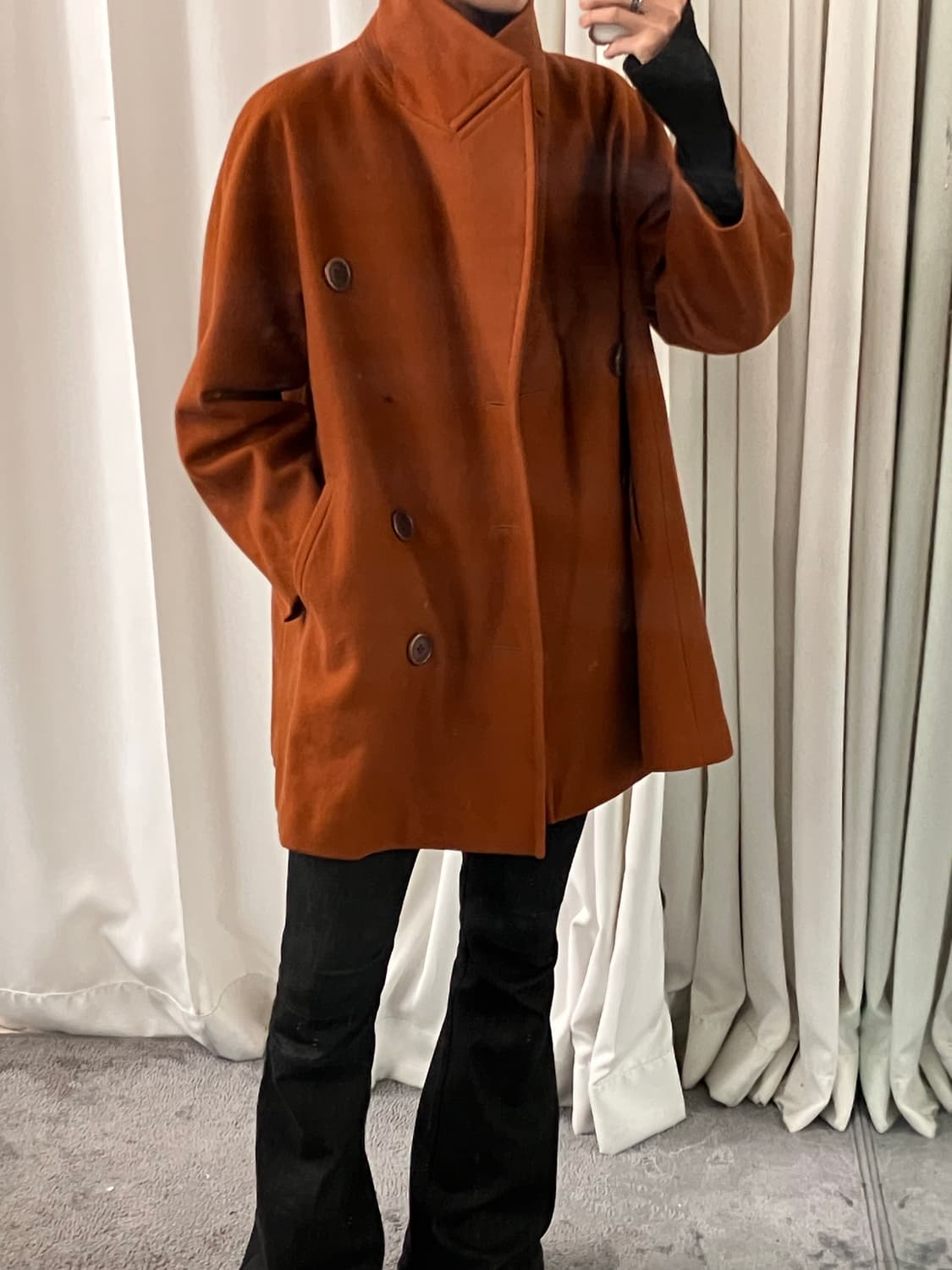 Y’s 요지야마모토 더블 브레스티드 울코트  상품이미지8