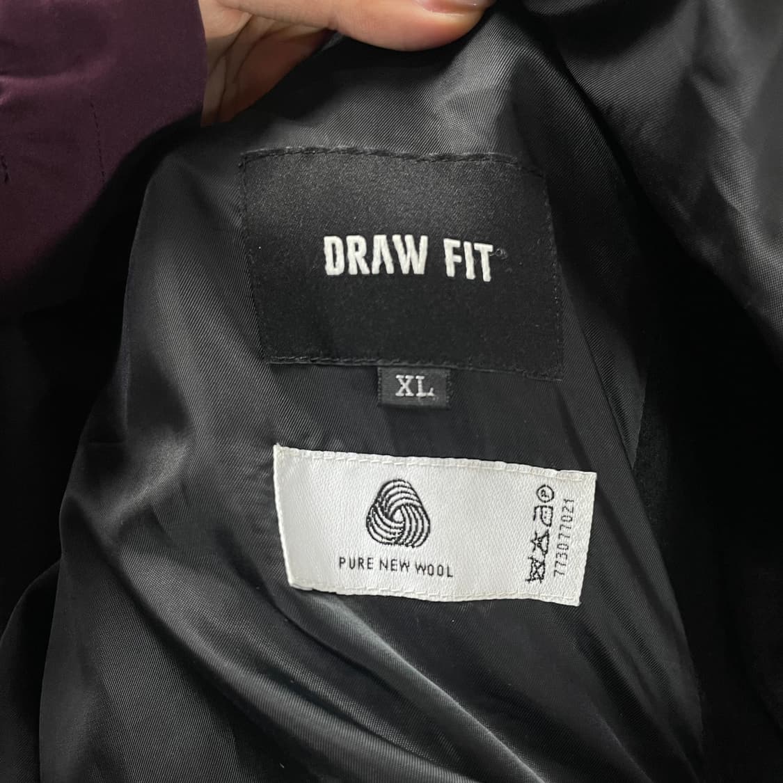 드로우핏 블랙 울 롱 맥코트 XL 상품이미지5