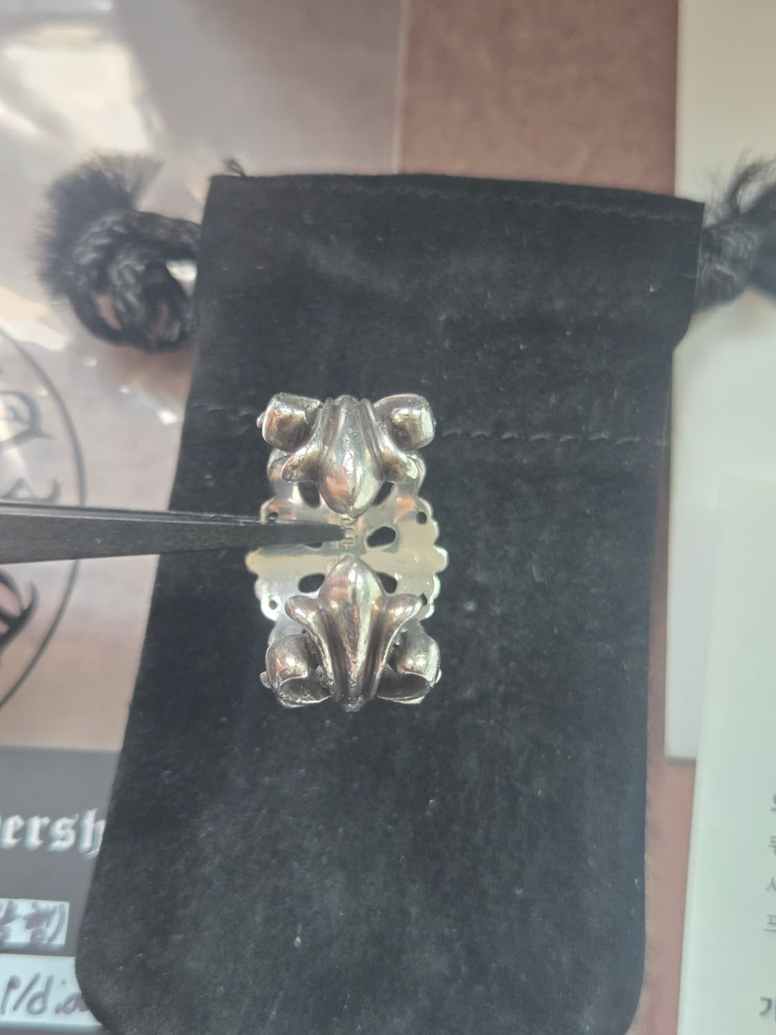 정품 크롬하츠 더블 플로랄 풀파베링 상품이미지5