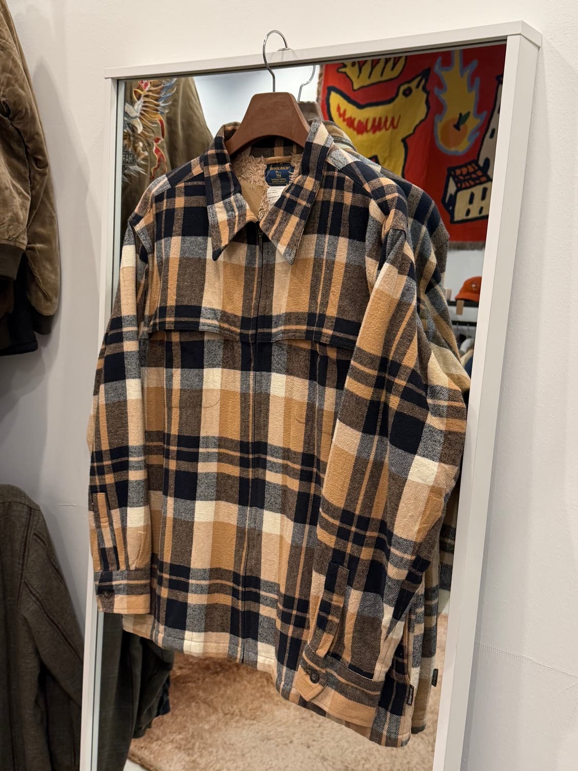 00s Woolrich 울리치 쉐르파 플란넬 체크 집업 자켓 상품이미지1