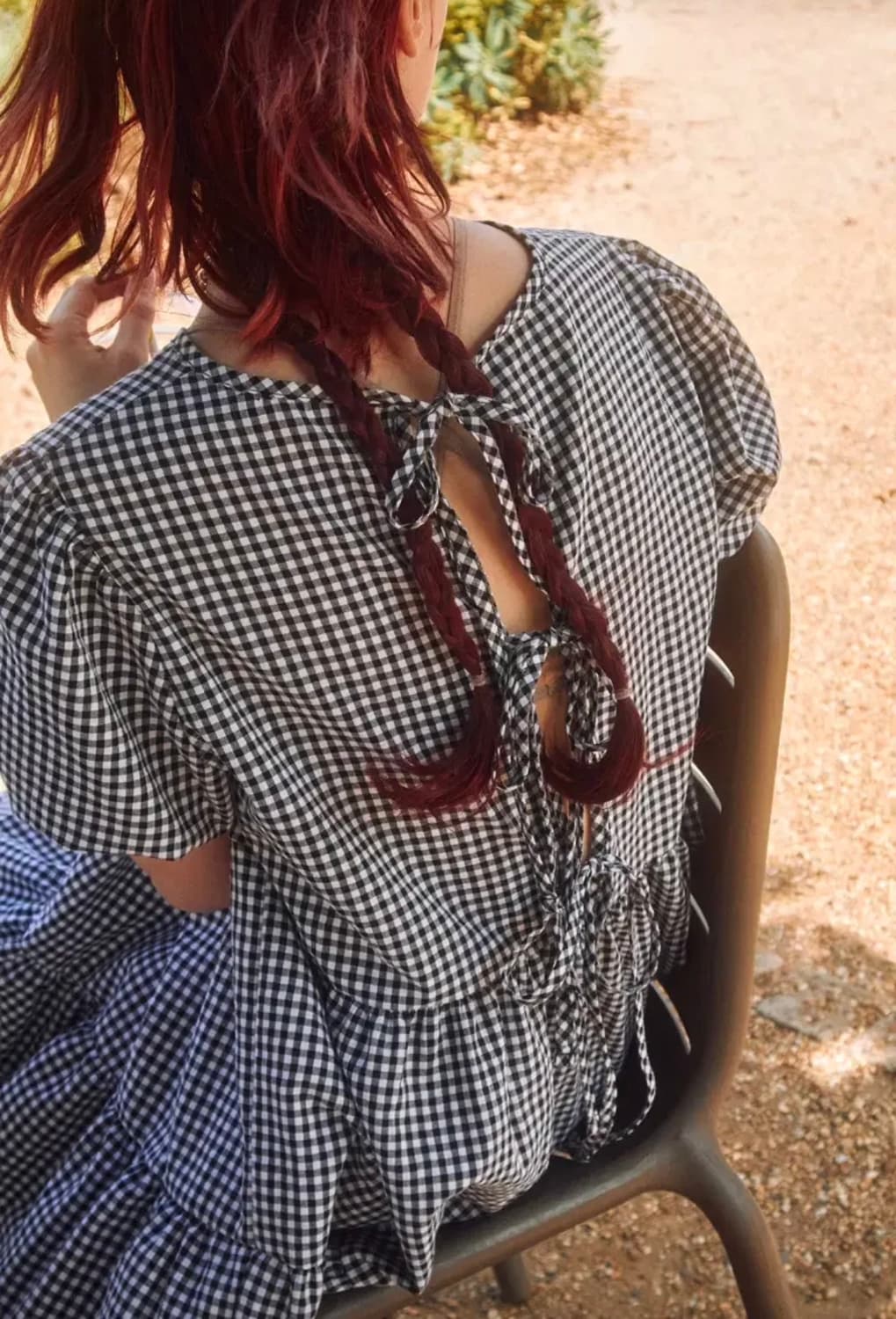 틸다마틸다 깅엄 체크 원피스 블랙 상품이미지2