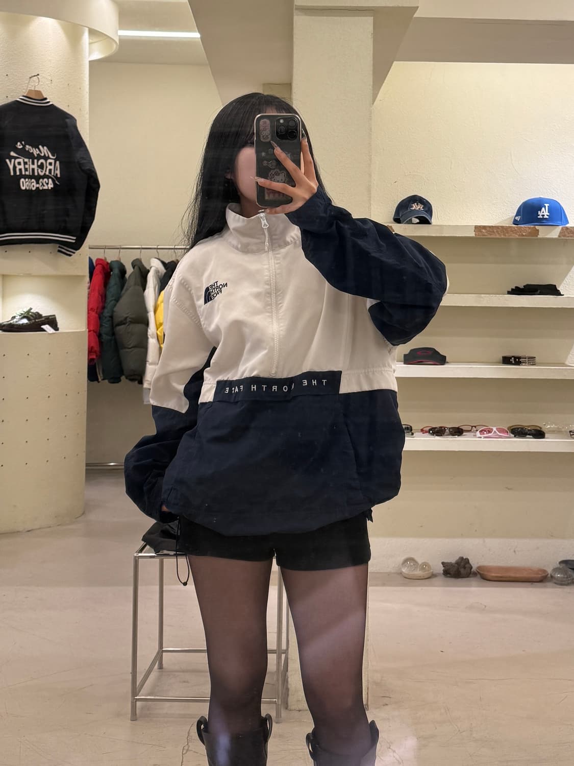 노스페이스 투톤 하프집업 윈드브레이커 자켓 U889 상품이미지1