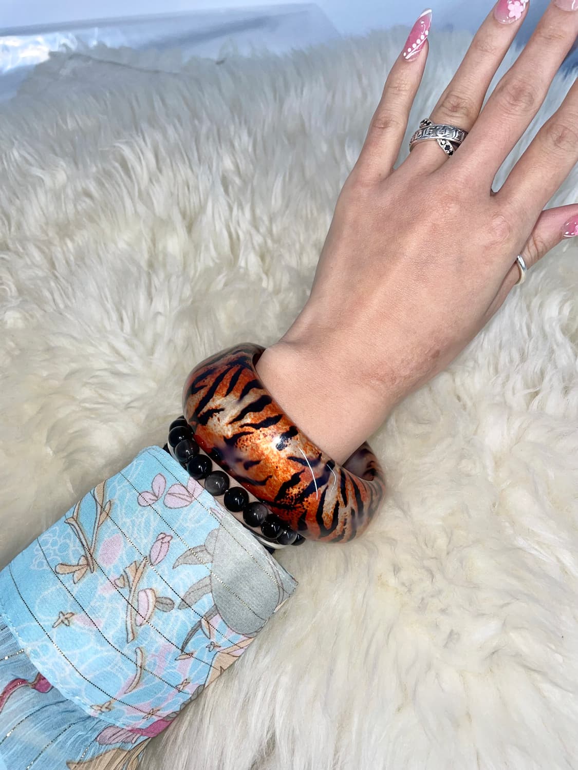 갸루 호피 글리터 뱅글 팔찌 상품이미지1