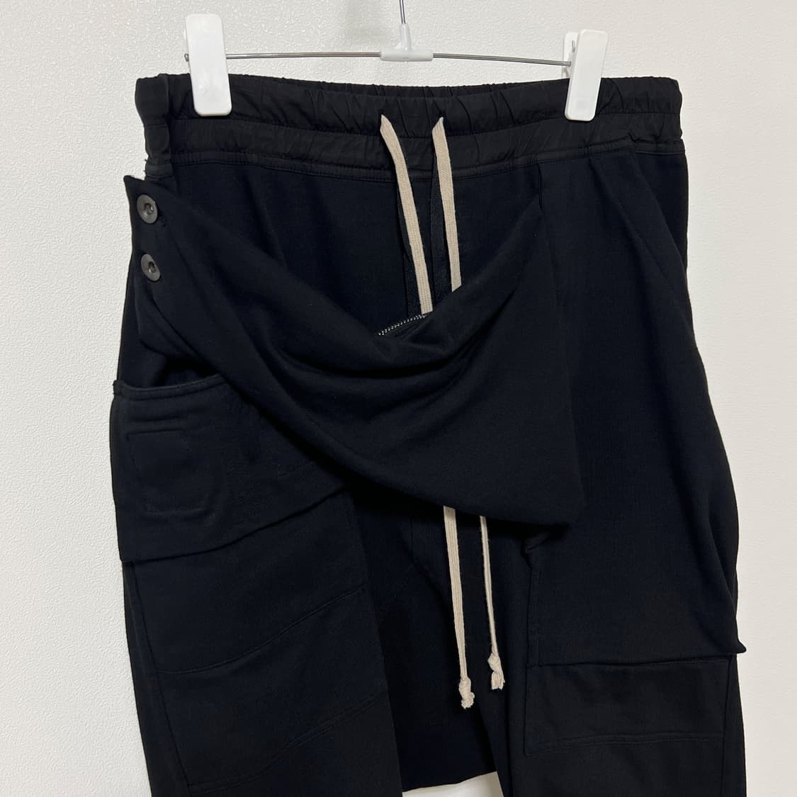 릭오웬스 18SS 다크쉐도우 멤피스 프리즈너 드로우스트링 조거 팬츠 블랙 상품이미지6