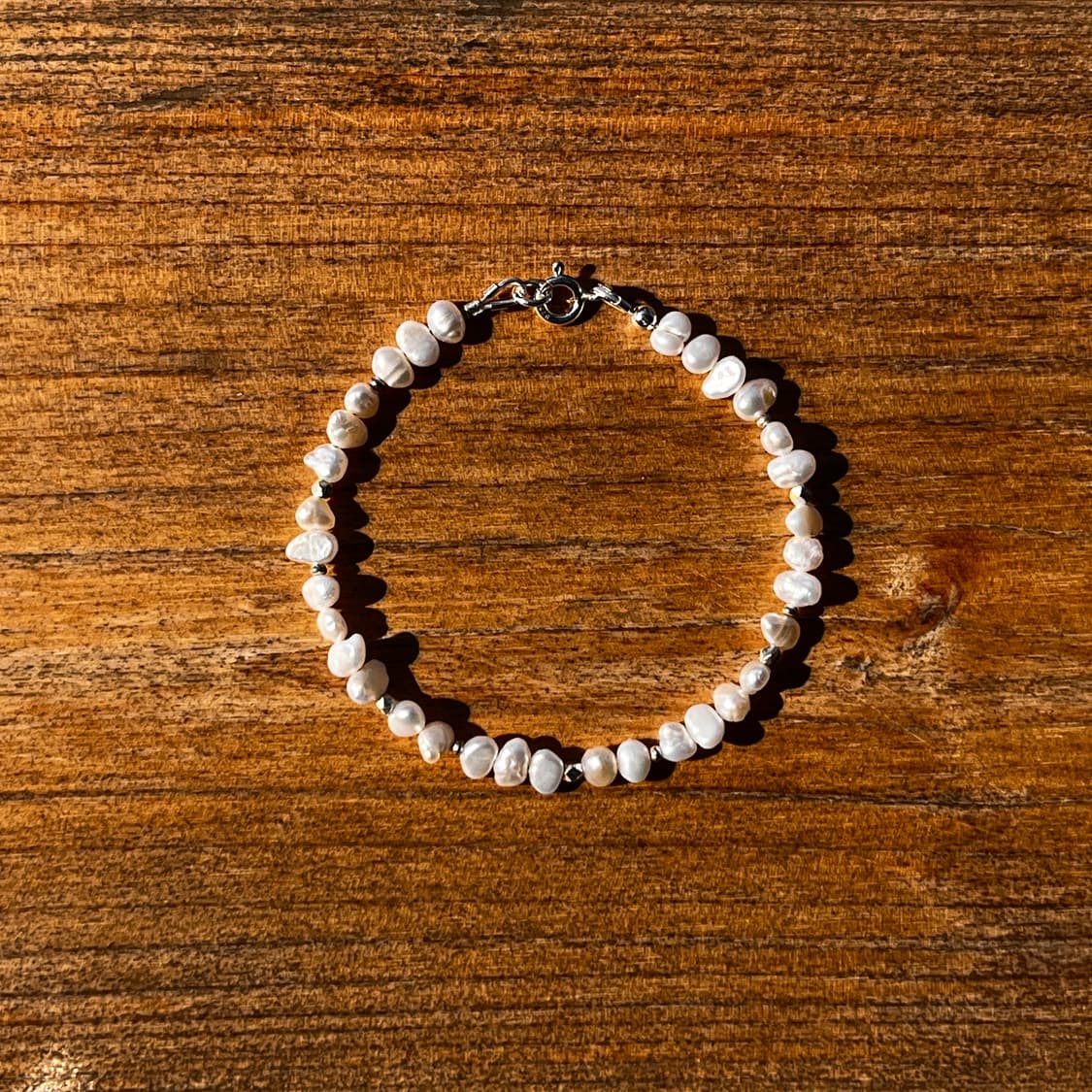 실버 진주 비즈 팔찌 인디언주얼리 네이티브아메리칸 상품이미지1