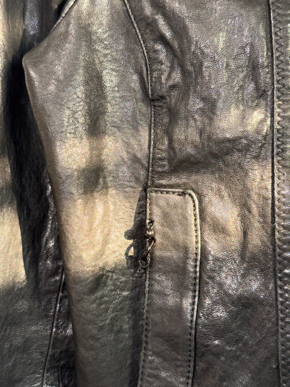 O’2ND lamb skin buckle piercing hood jk 상품이미지6