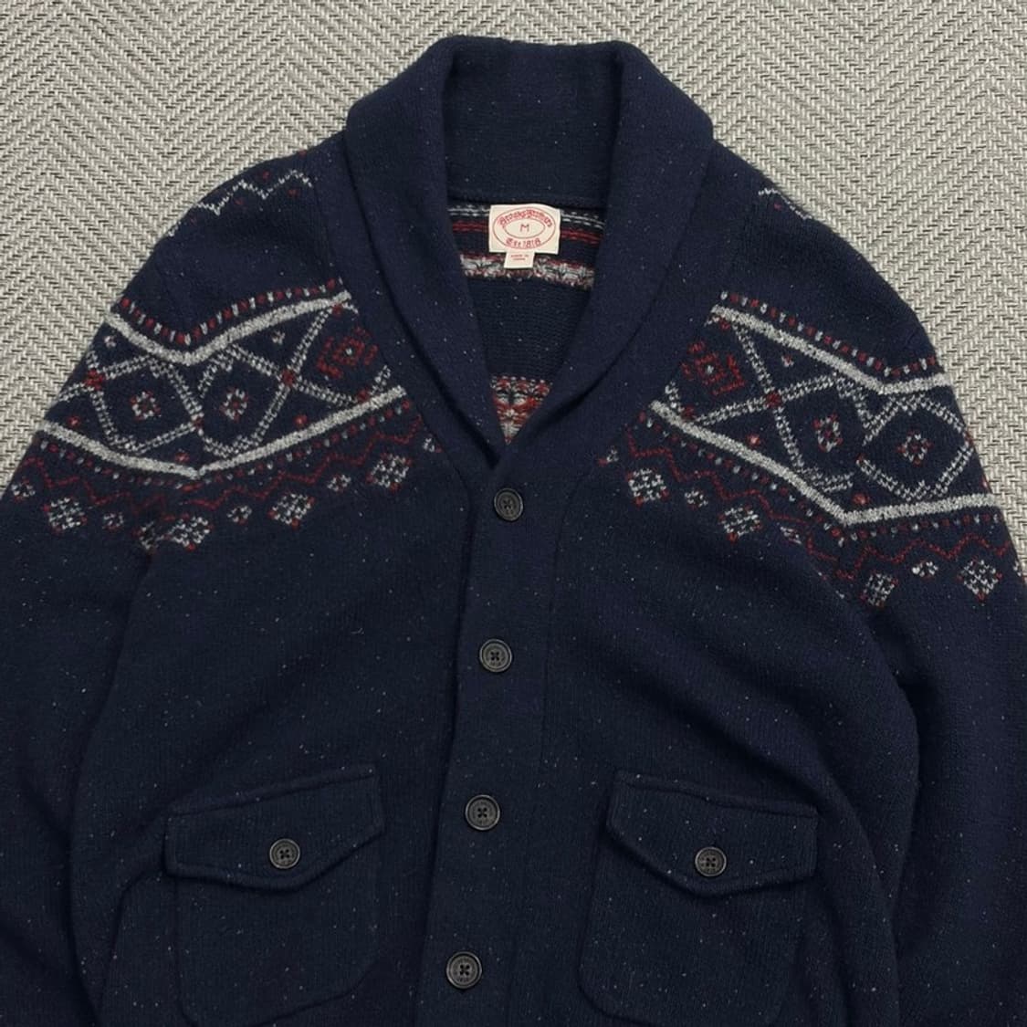 브룩스브라더스 울 블렌드 숄카라 니트 가디건 v1856 상품이미지3