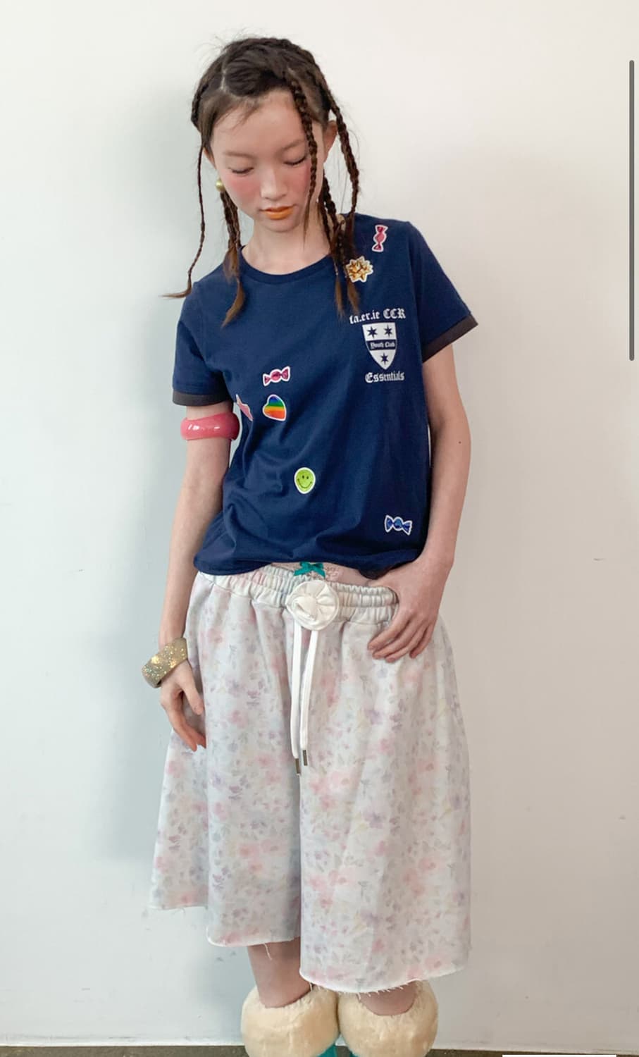 샵페어리 flower bermuda pants (light grey)  상품이미지1