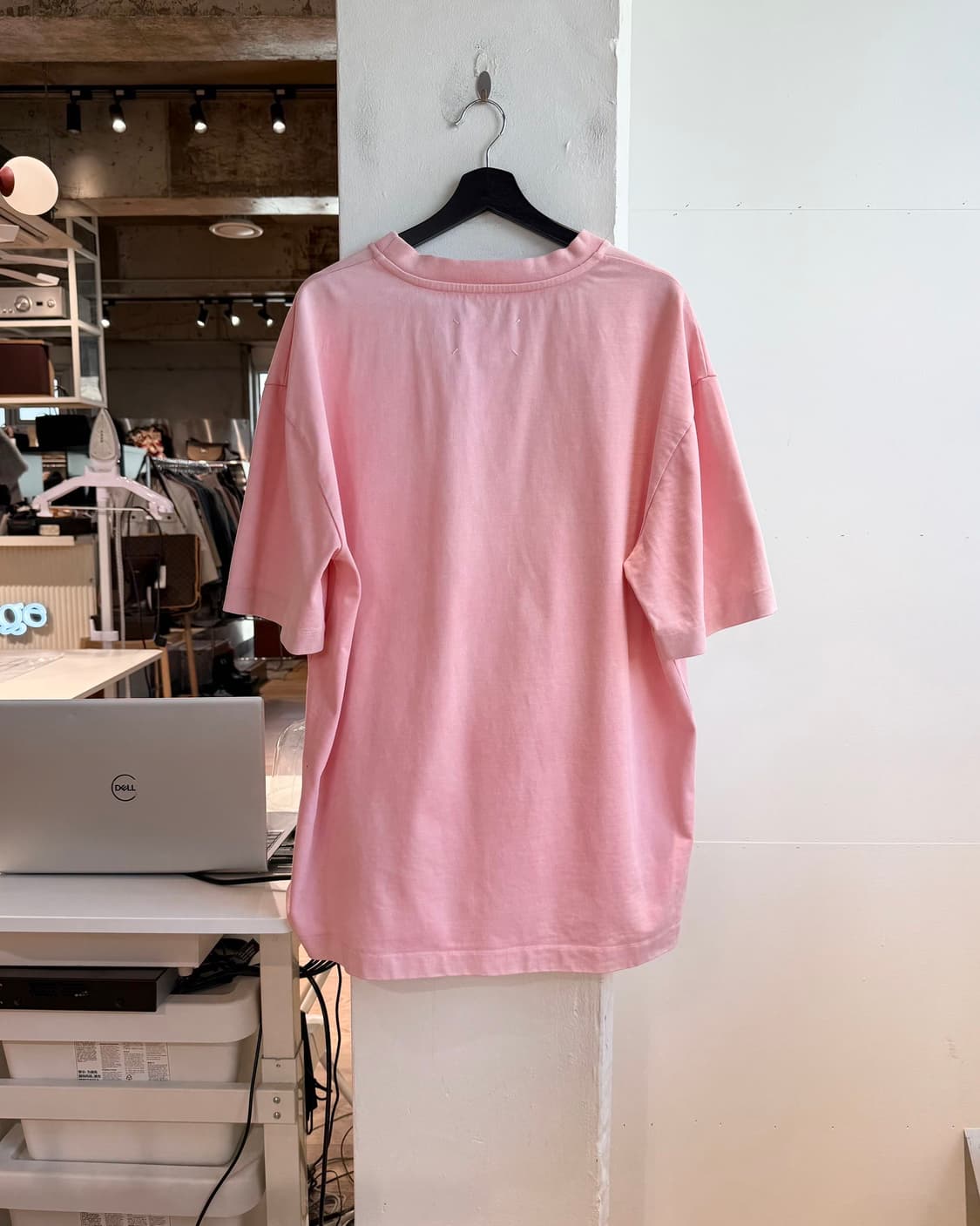 메종 마르지엘라 핑크 그래픽 프린팅 하프티  상품이미지7