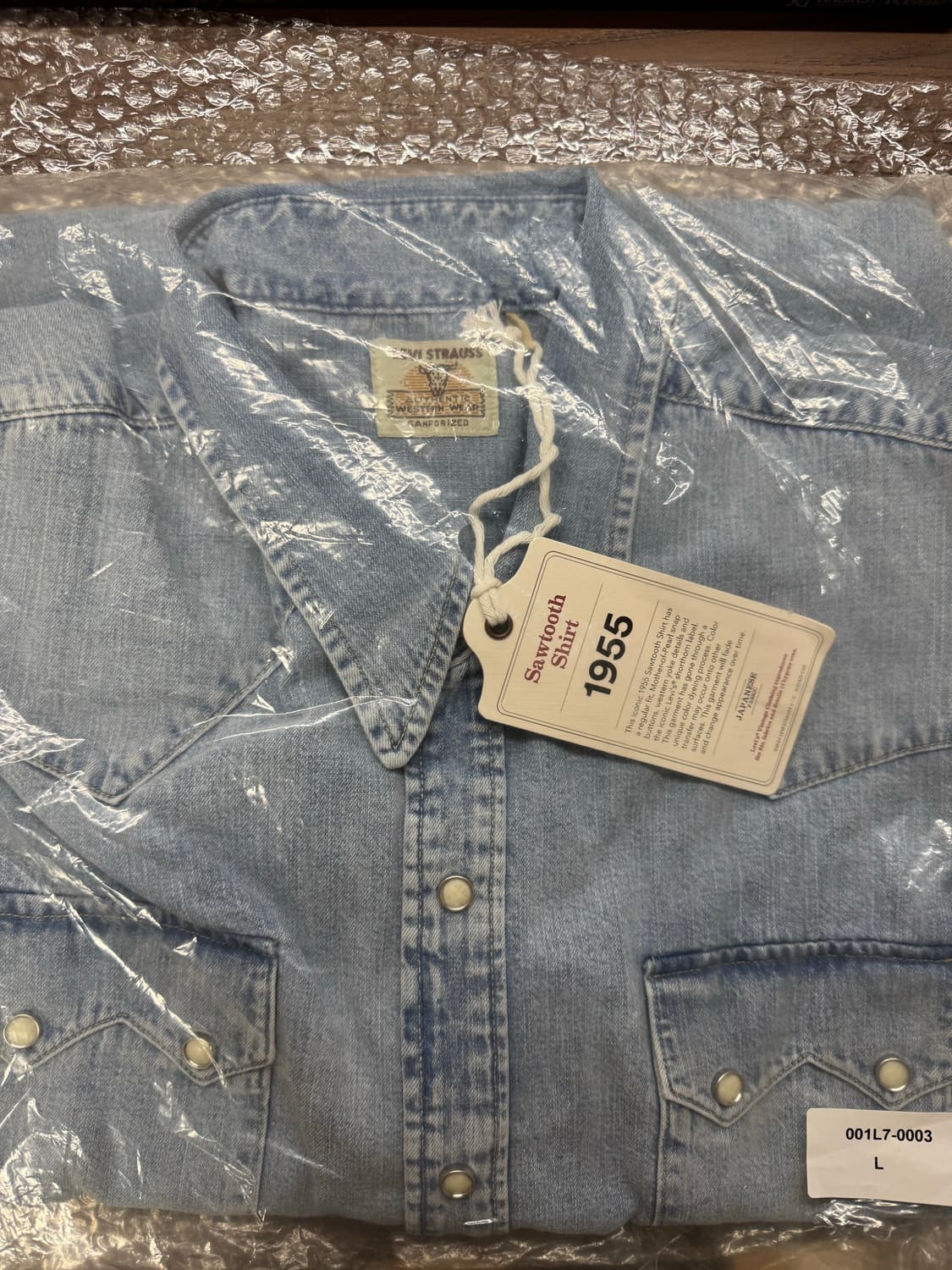 리바이스 LVC 1955 쇼트혼 소우투스 셔츠 001L7-0003 L 상품이미지1