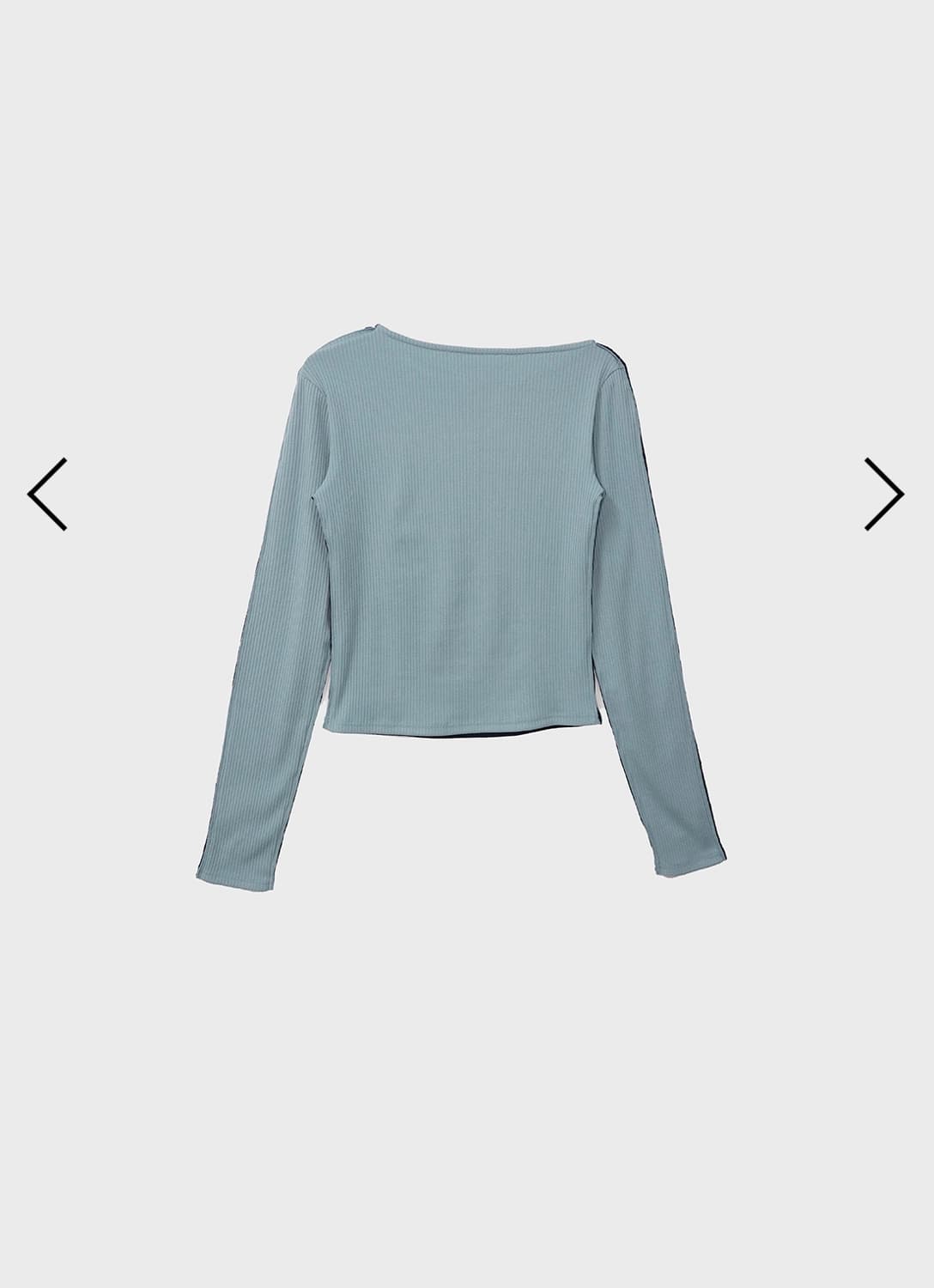 데어드 하프앤하프 롱슬리브 네이비 상품이미지5