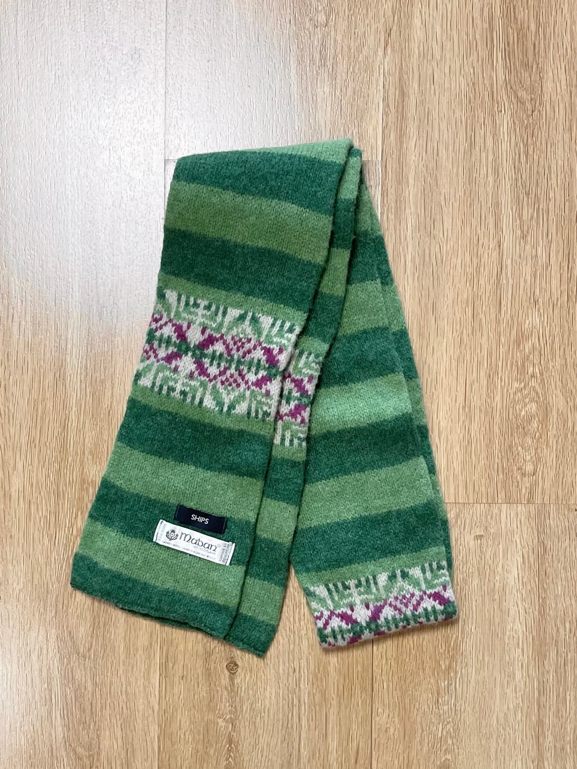 택포) 국내 유일 Made UK 빈티지 노르딕 패턴 머플러 목도리 상품이미지1