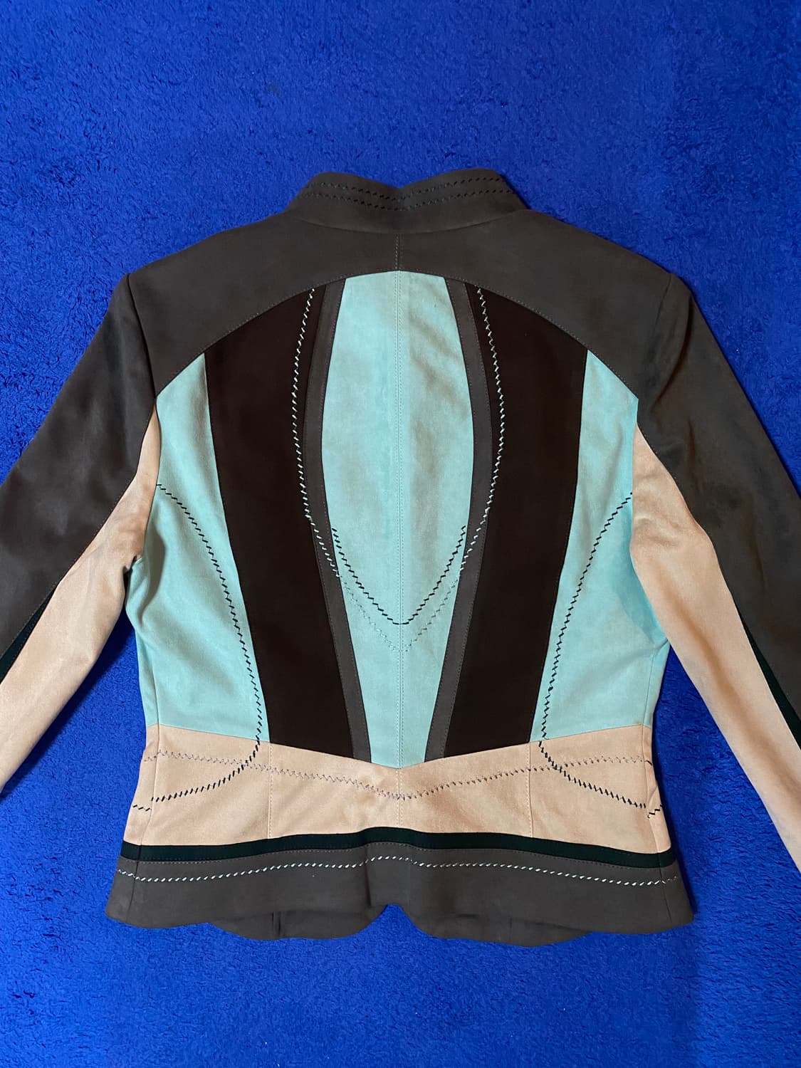 Michaa 미샤 컬러 블록 스웨이드 웨스턴 자켓 상품이미지4