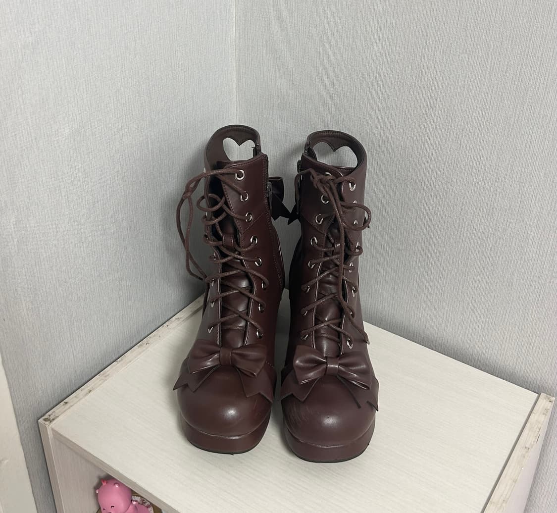 디마럽 디어리 라떼갸루 부츠 히메갸루 왕리본 구두 상품이미지1