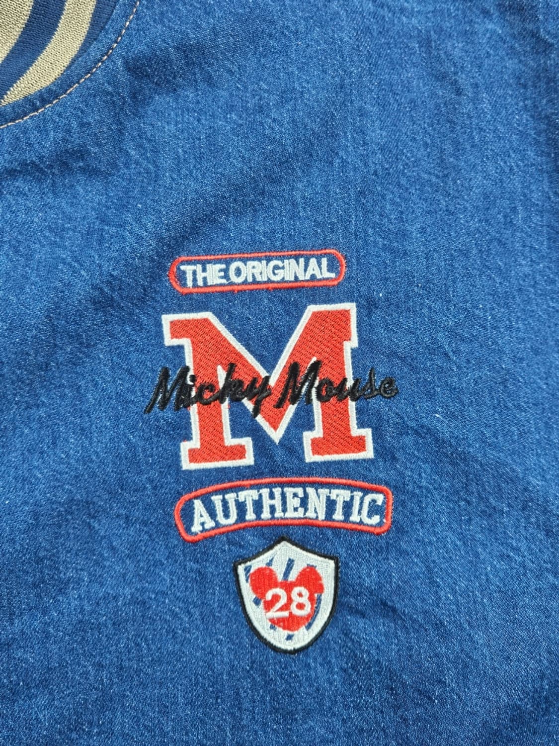 리메이크 디즈니 미키 데님 바시티 자켓 ( 2XL 추정 )/ 11263 상품이미지8