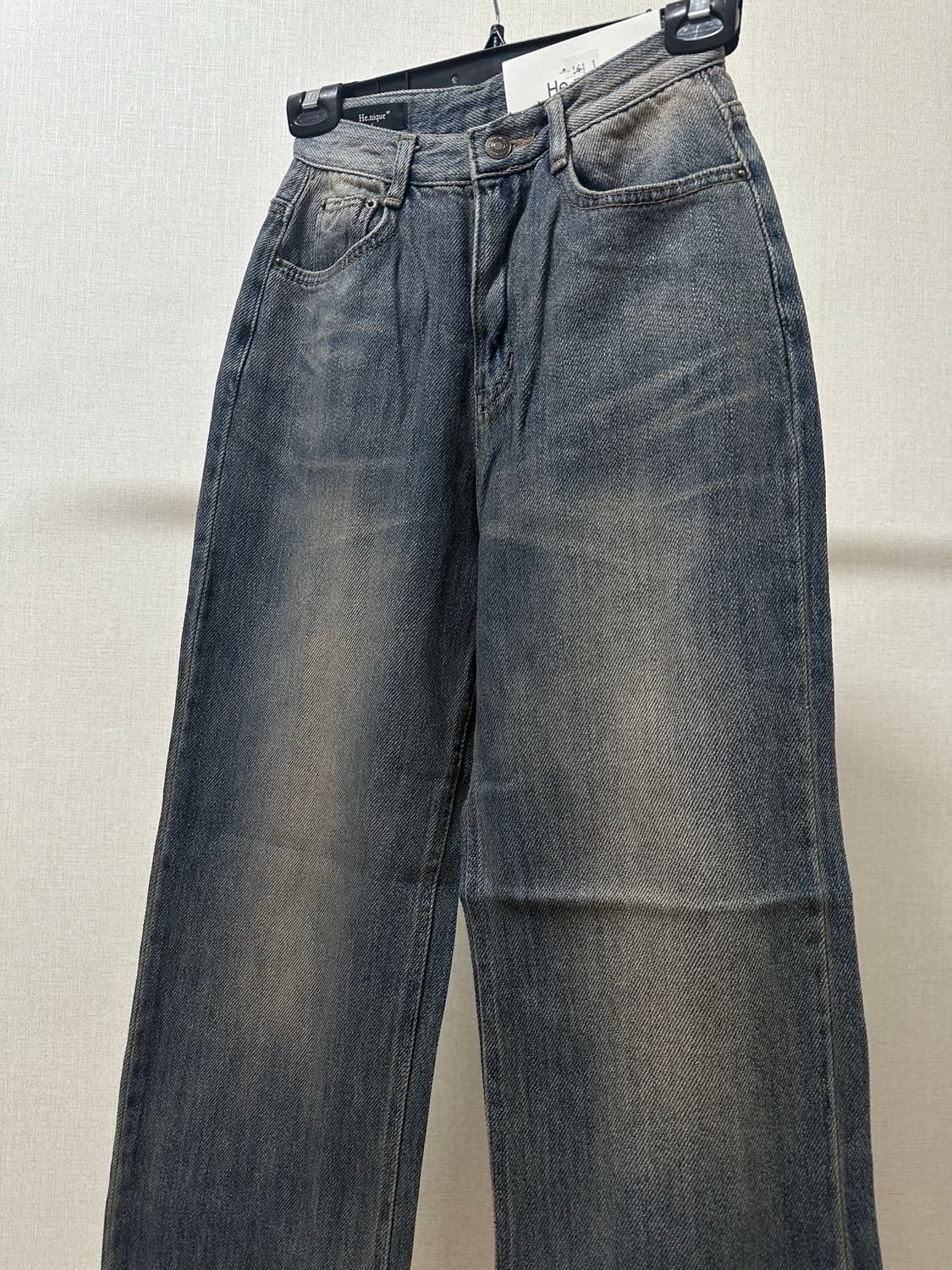 (새상품) 히니크 빈티지 워싱 와이드 데님 상품이미지4