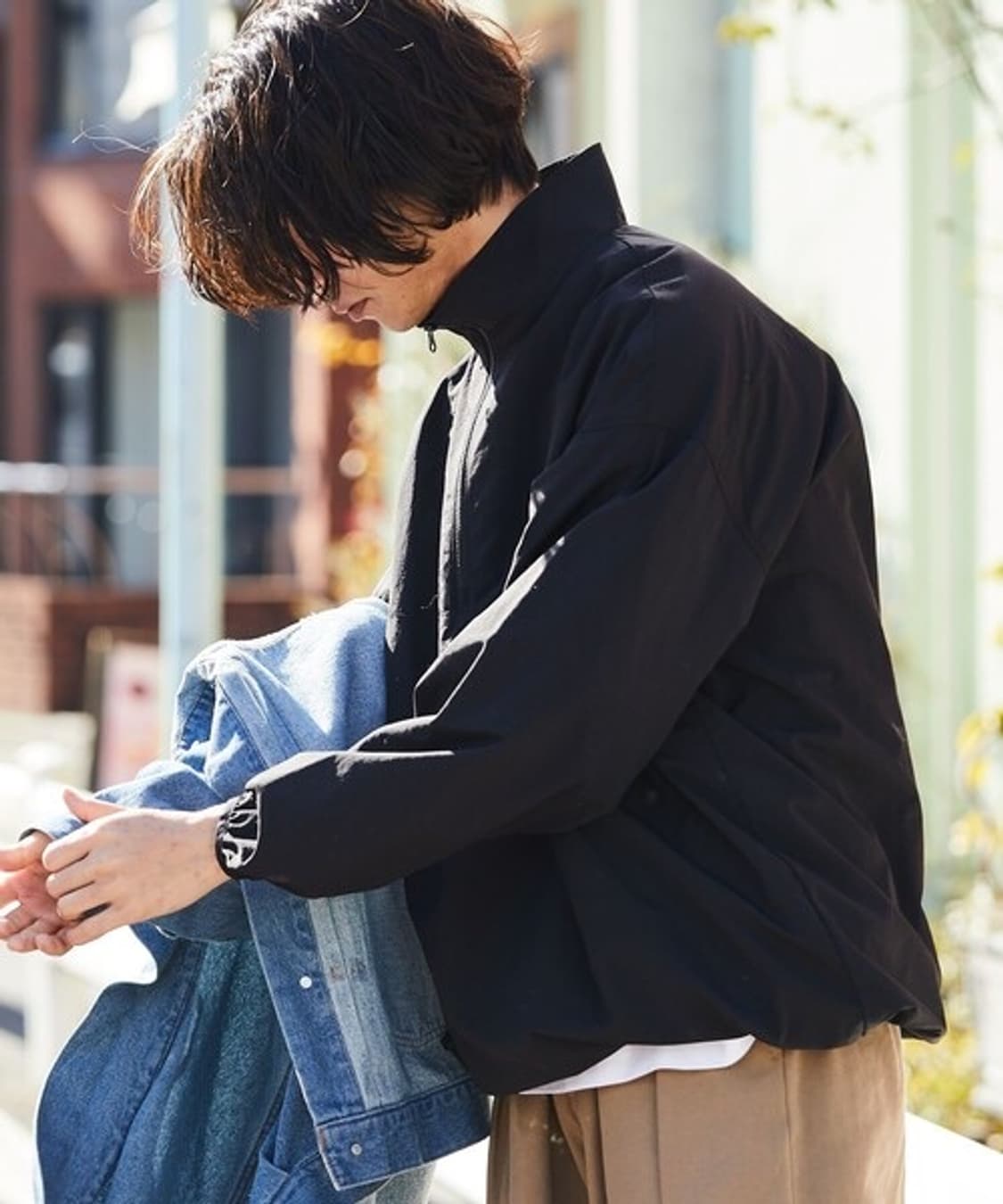 23ss big Silhouette anorak black 상품이미지1