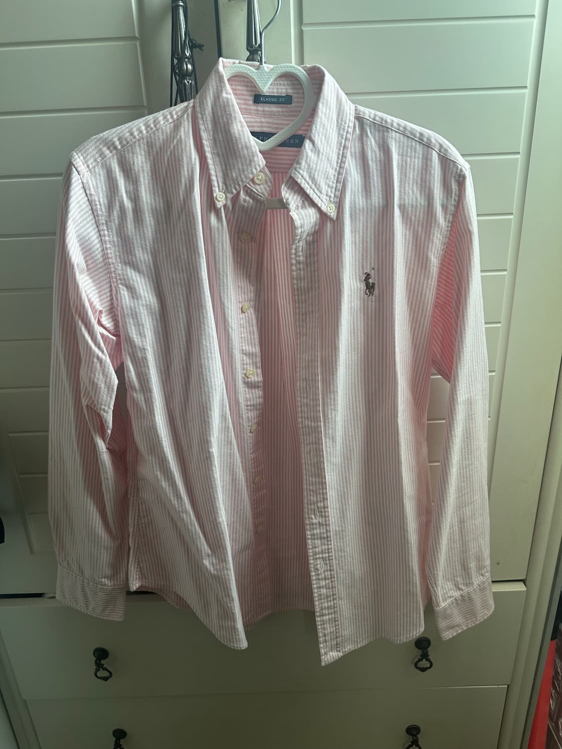 폴로 핑크 스트라이프 셔츠 상품이미지1