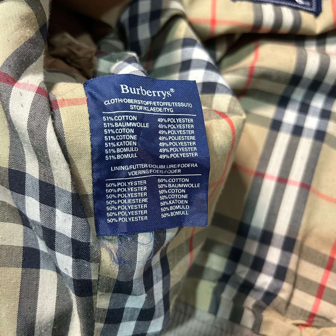 [XL] 80s 버버리 자수로고 크롭핏 블루종 스윙자켓 상품이미지5