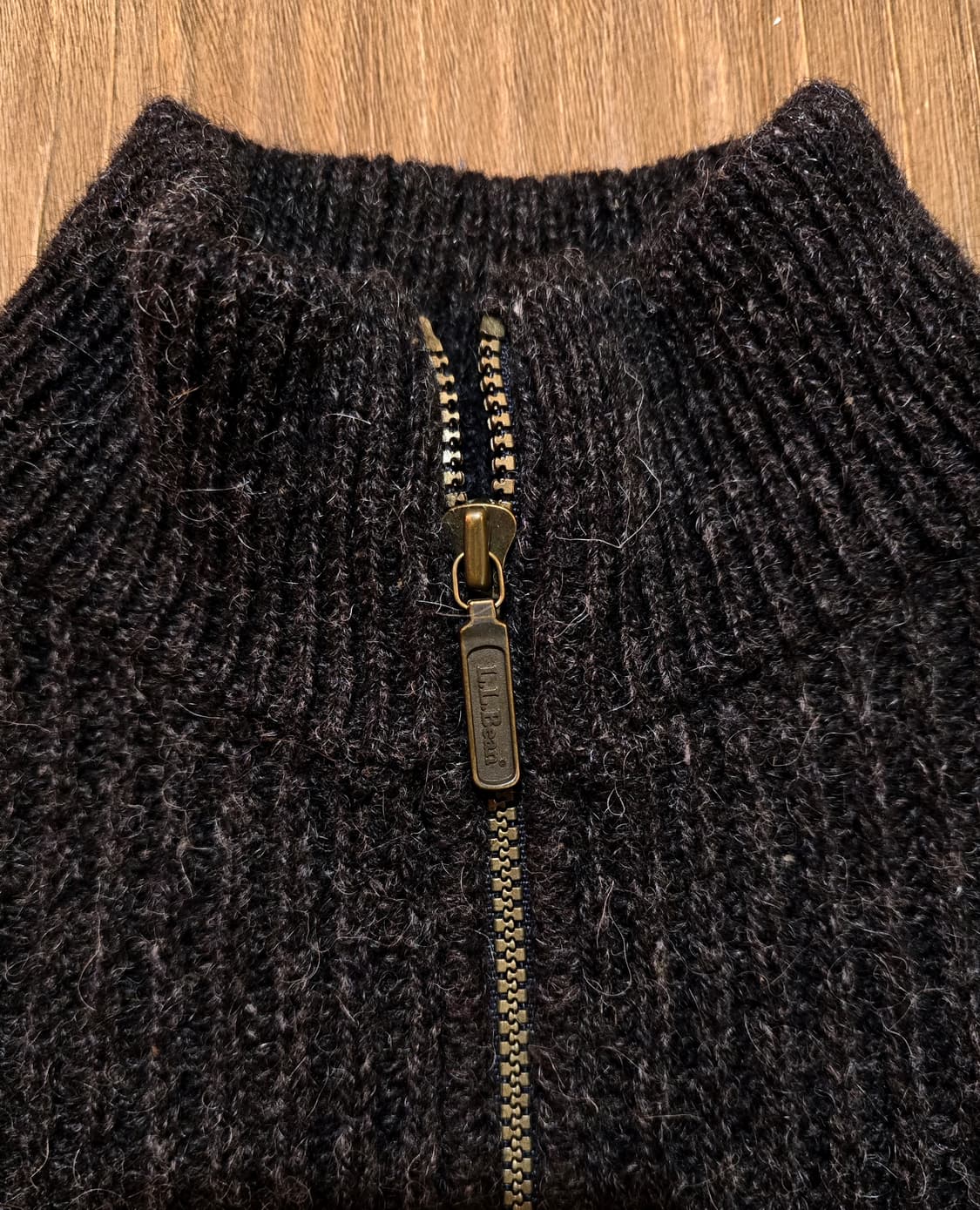 엘엘빈 울 알파카 집업 스웨터 USA (llbean) 상품이미지3