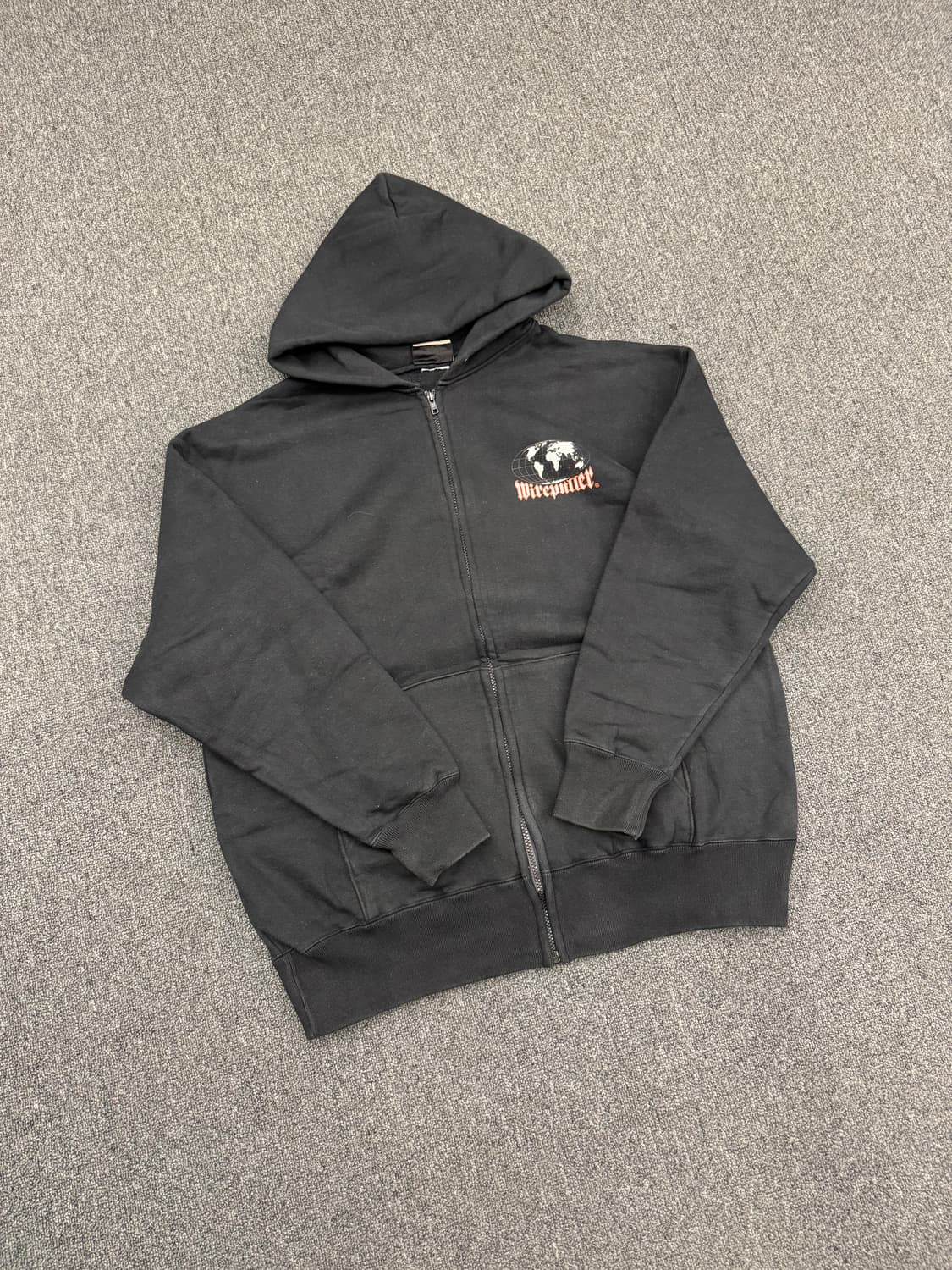 Vintage 레터링 프린팅 후드집업 상품이미지1