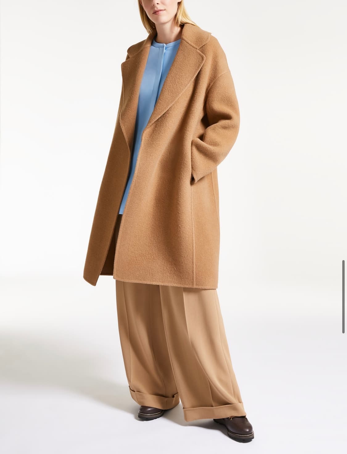 .IT44/ S 막스마라 앙고라 벨티드 롱슬리브 코트 상품이미지1