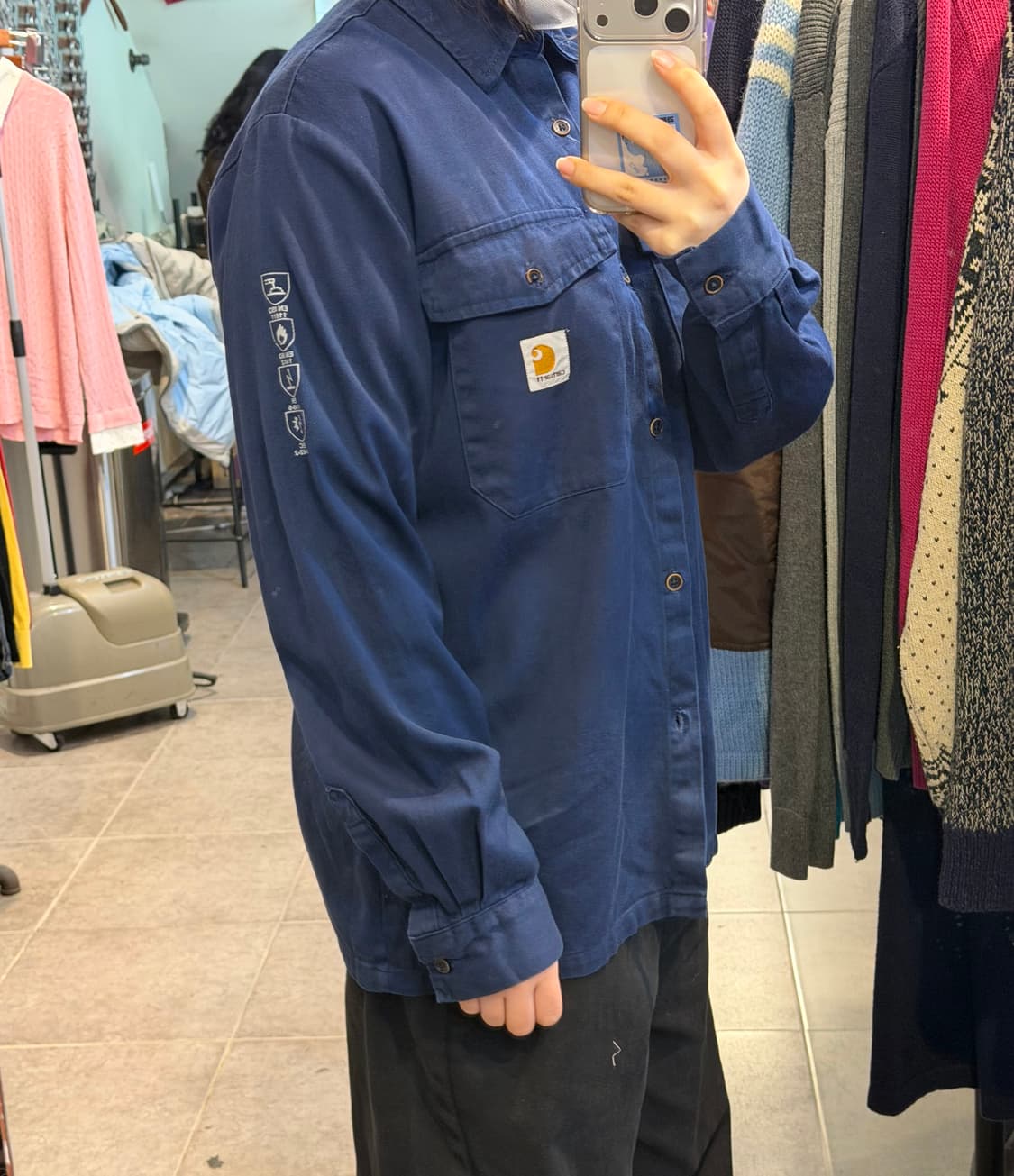 [NO.9] 칼하트 네이비 투포켓 티셔츠 상품이미지2