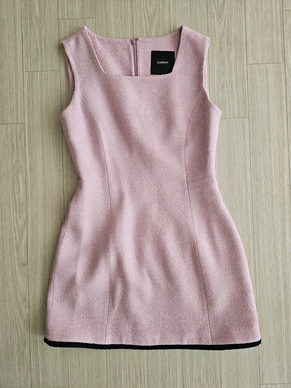 룩캐스트 핑크 트위드 미니 원피스 m사이즈 상품이미지2