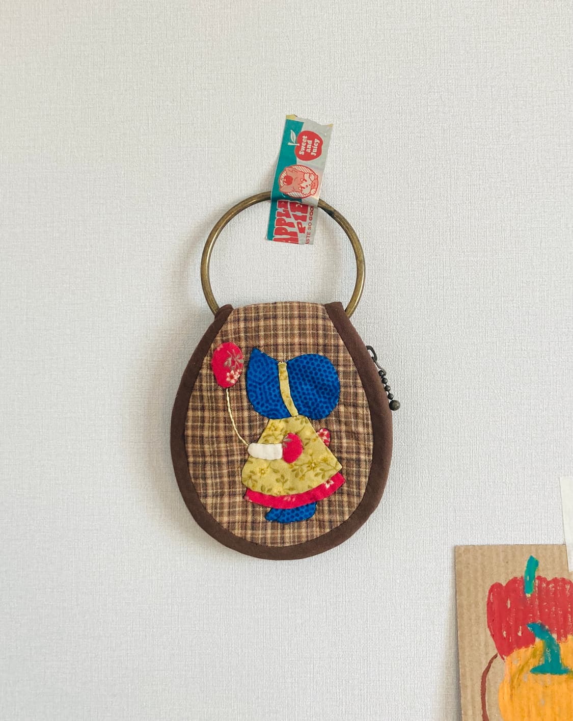 핸드메이드 아플리케 스냅 포켓 키링 상품이미지1