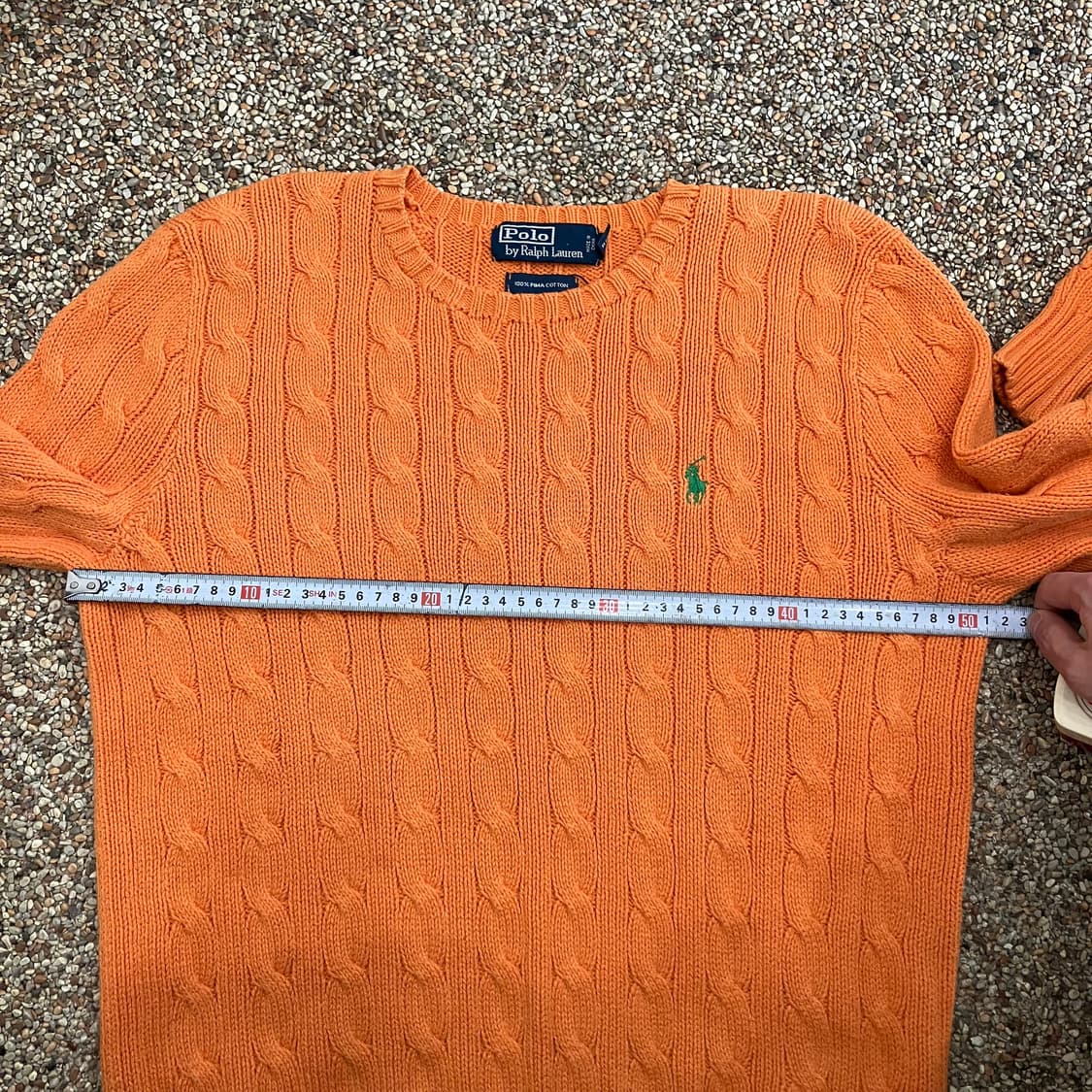 69 폴로 꽈배기 니트 오렌지 상품이미지5