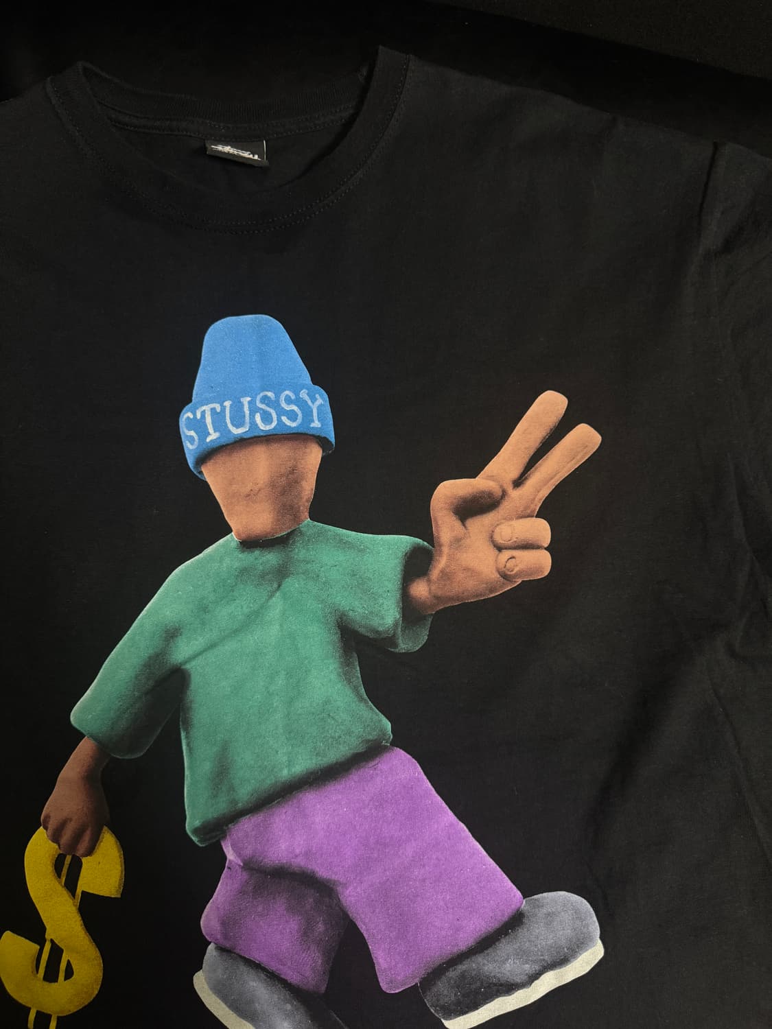 스투시 stussy 피스앤 프로스페리티 블랙 XL 상품이미지1