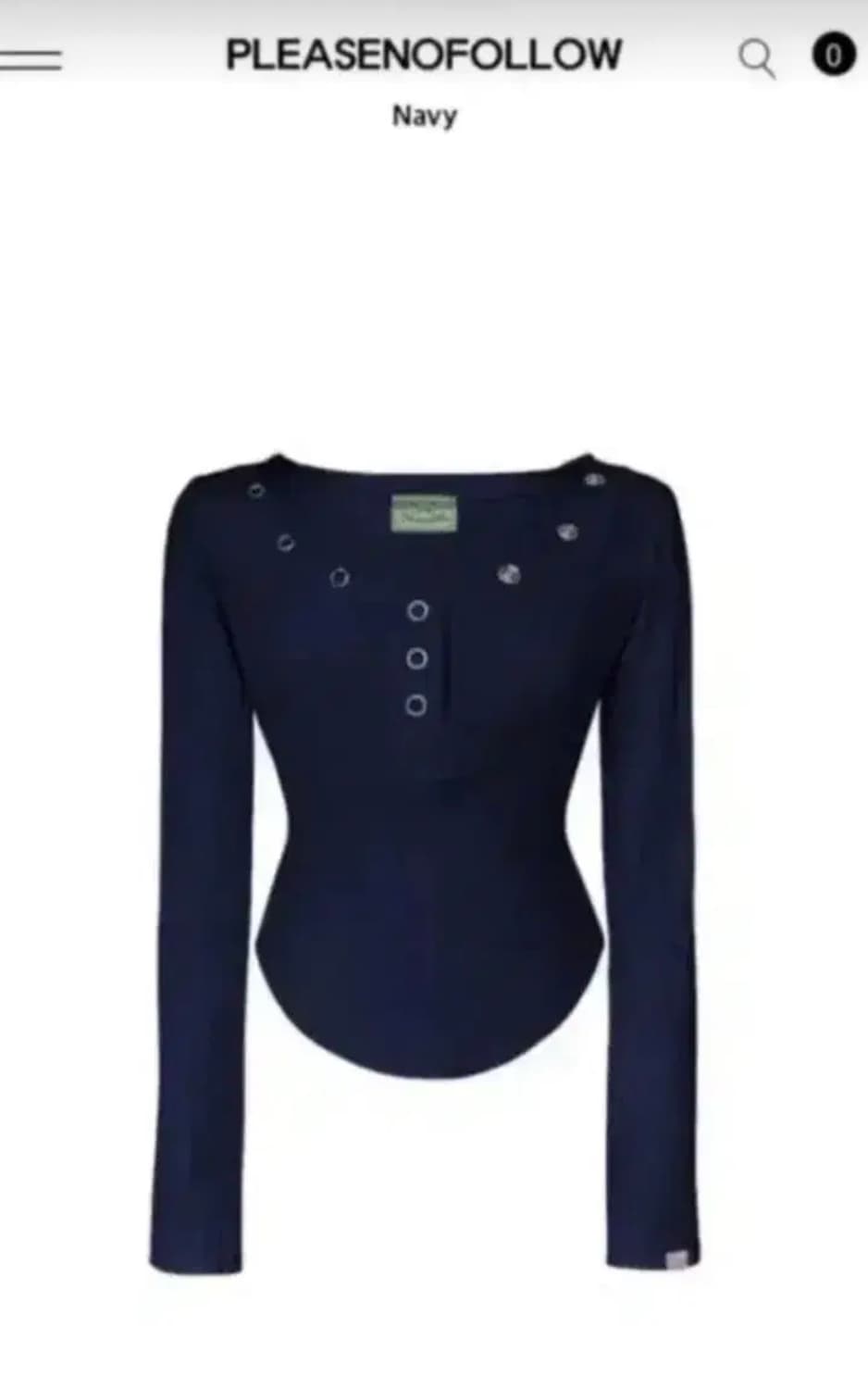 플리즈노팔로우 버니탑 네이비 상품이미지1