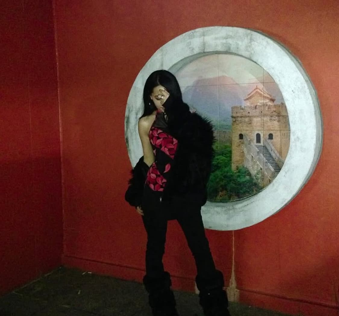 빈티지 갸루 Y2K 시스루 홀터넥 슬리브리스 상품이미지3