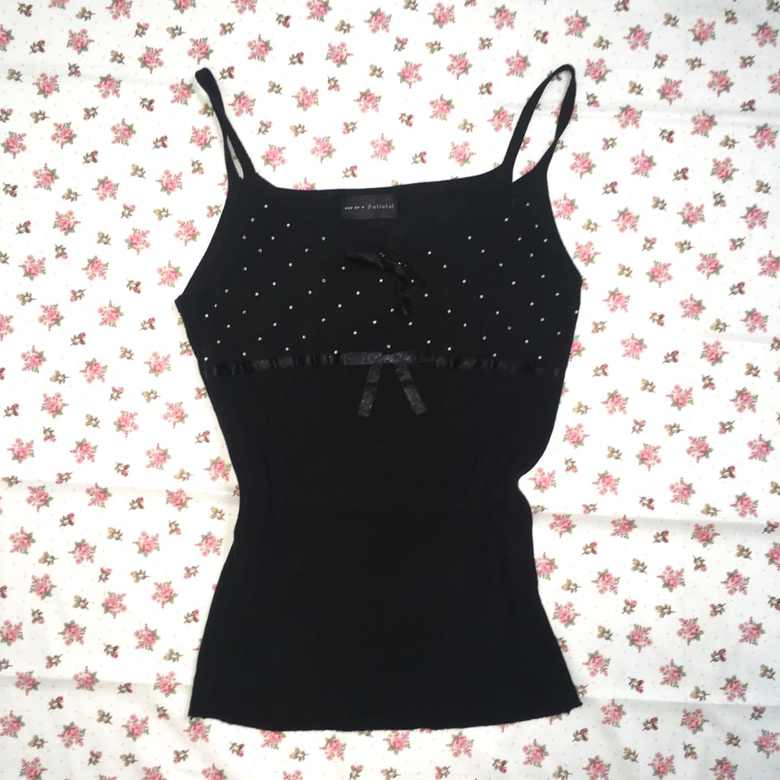 jpn vintage ribbon peal knit sleeveless 상품이미지1