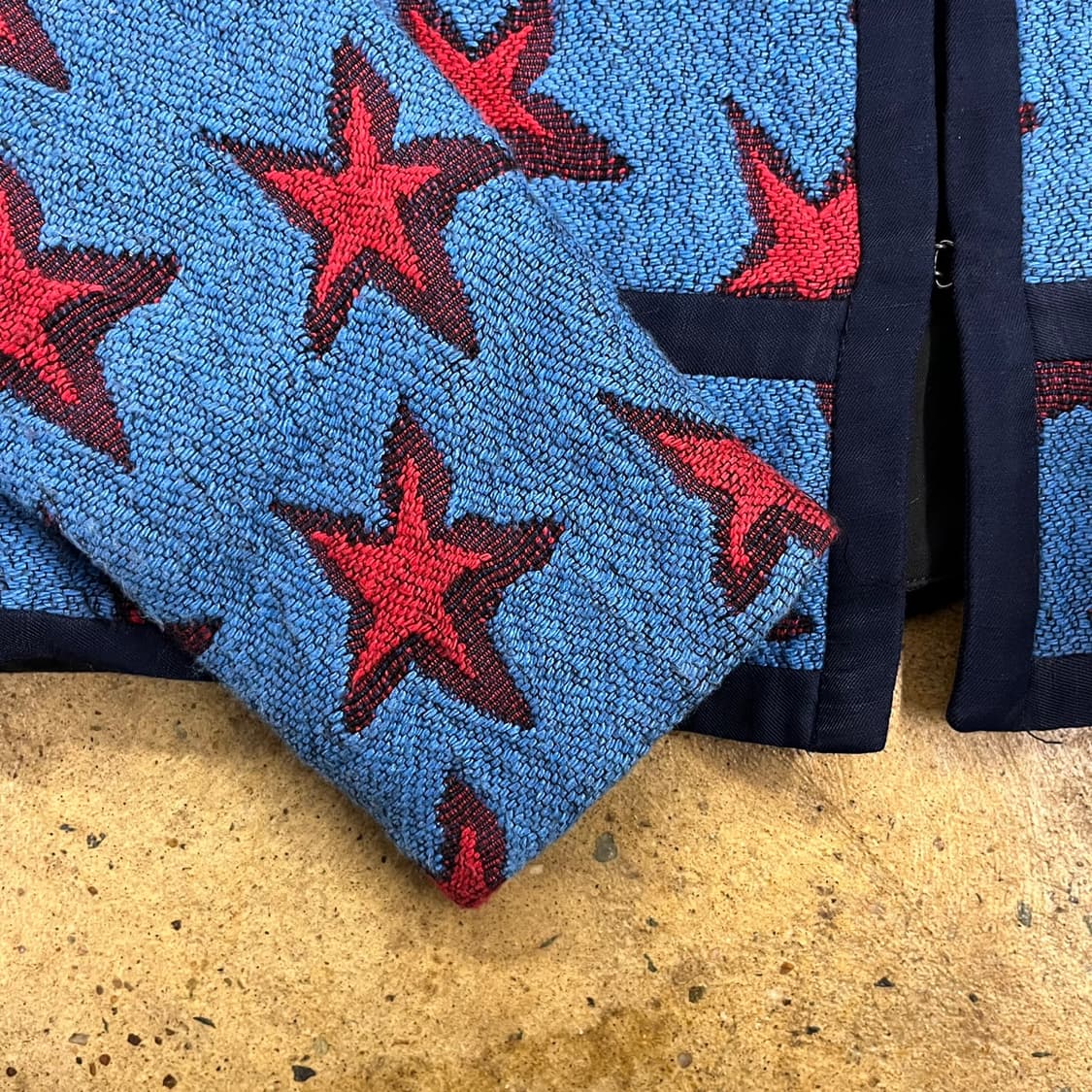[정품/36] 산드로 별 패턴 자켓 블루 레드 b17 상품이미지7
