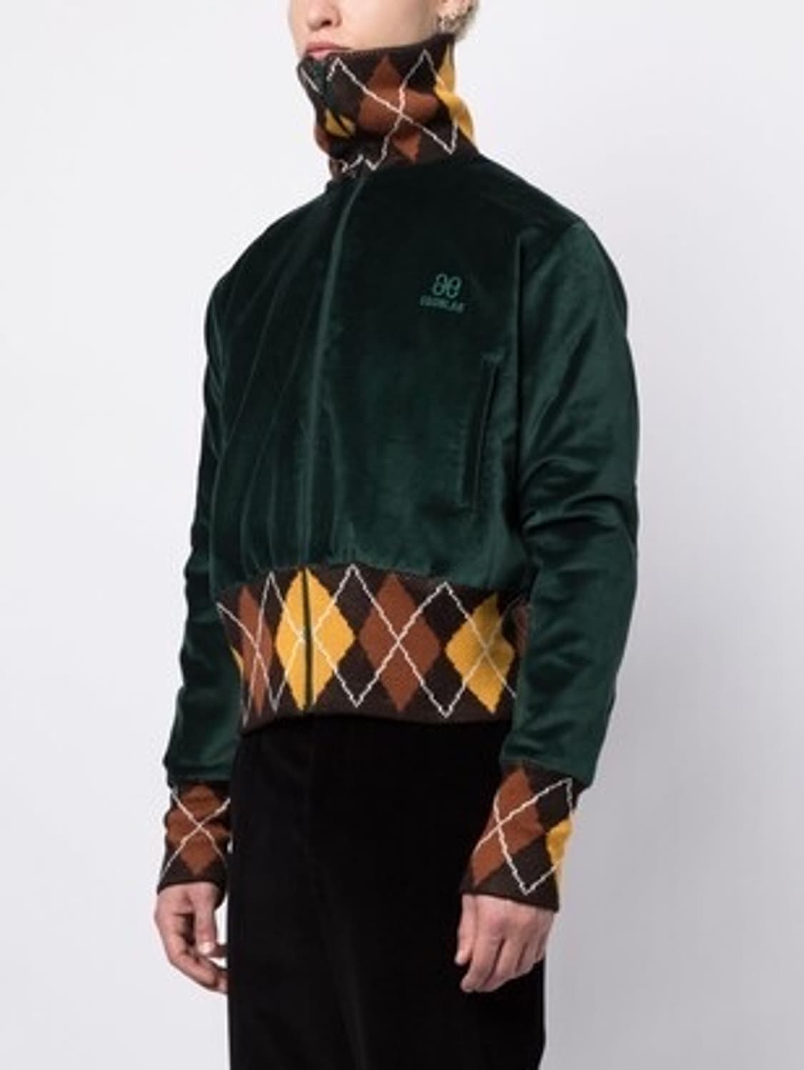 에곤랩 벨벳 집업 그린 L 상품이미지3