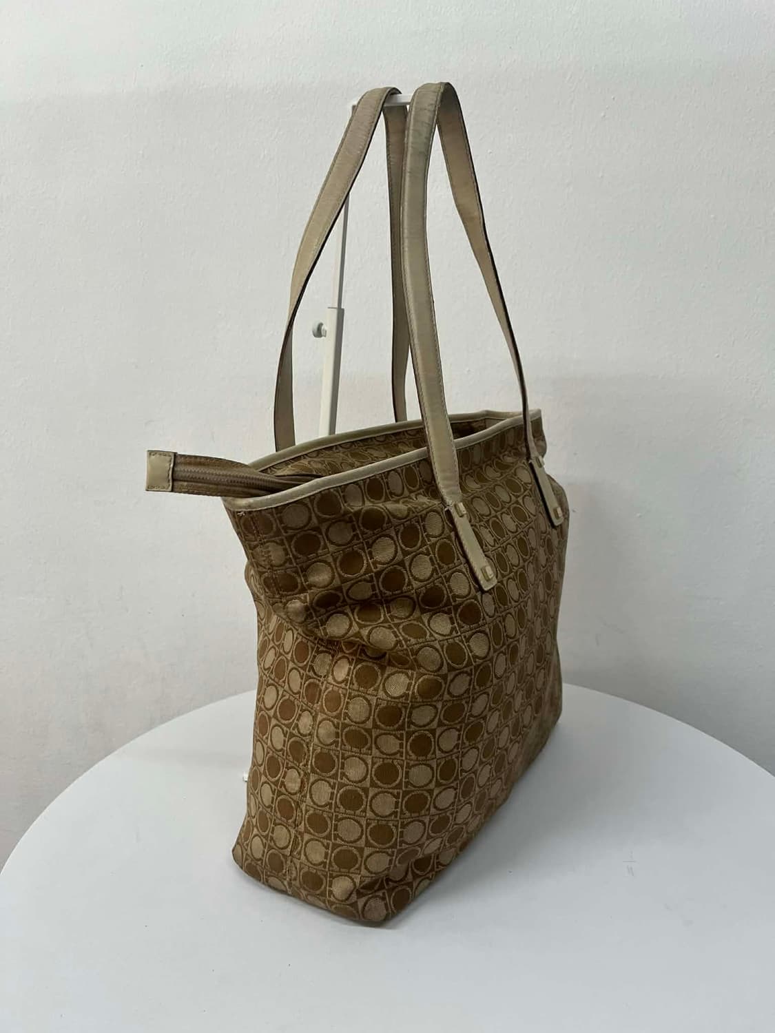 살바토레 페라가모 간치니 자가드 쇼퍼백 숄더 겸 토트 상품이미지3