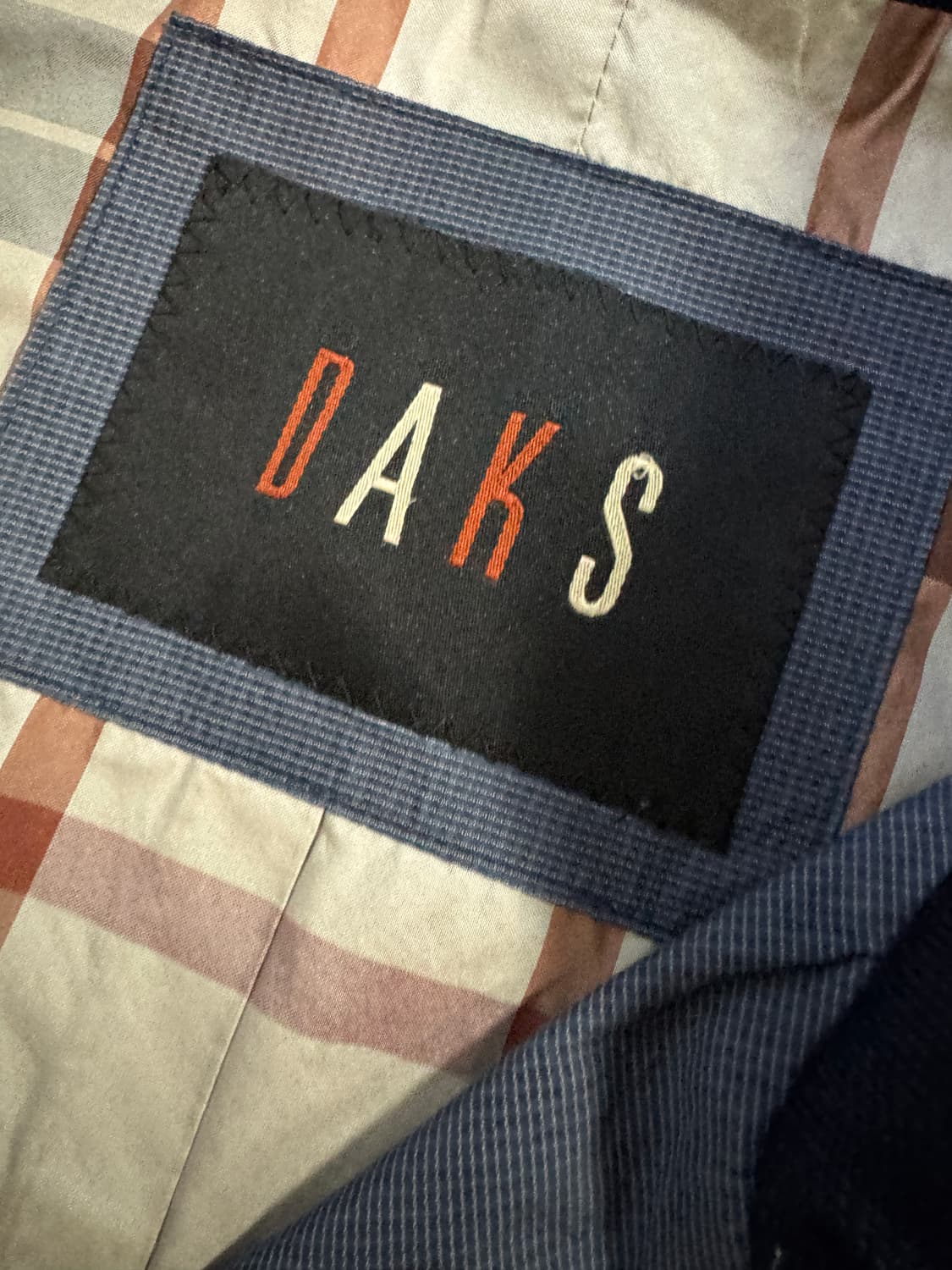 정품 닥스 daks 골프 나일론 체크 바람막이 자켓 XL 네이비 상품이미지3