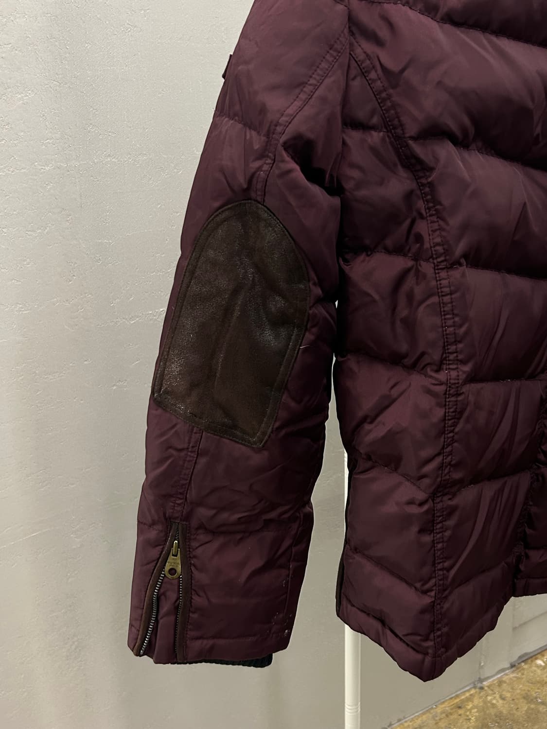 시리즈(series) 버건디 체크 패딩 점퍼 상품이미지5