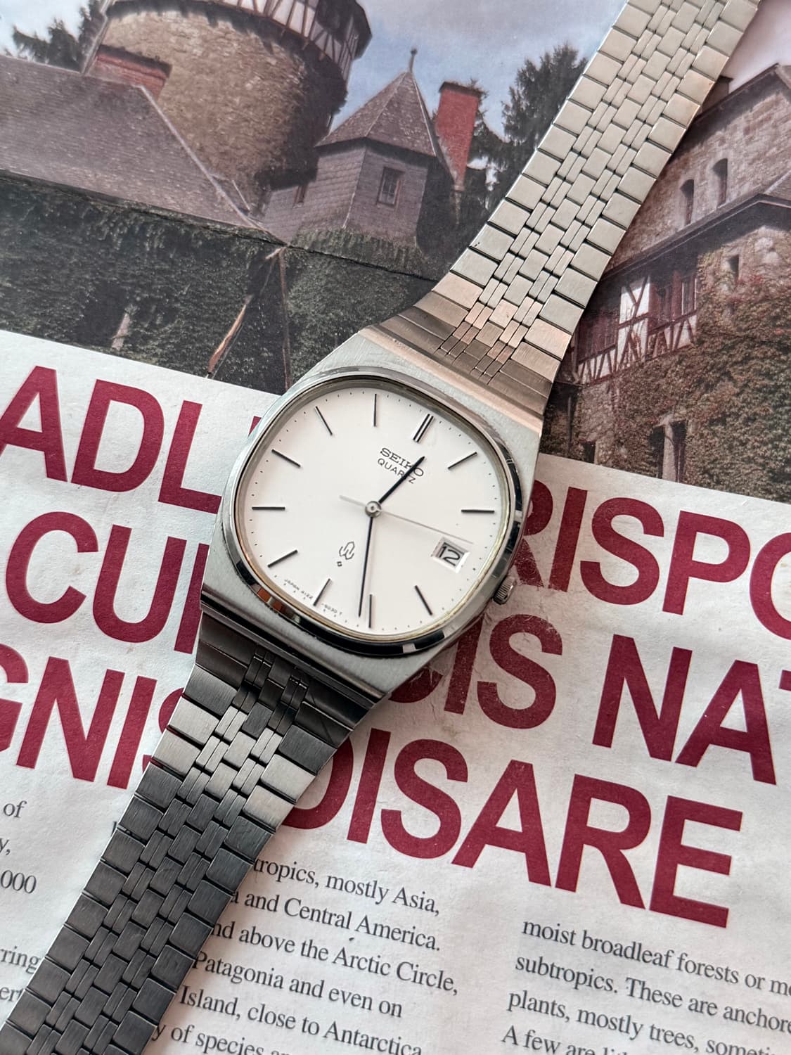 세이코 Seiko 쿼츠 스퀘어 Date 상품이미지1